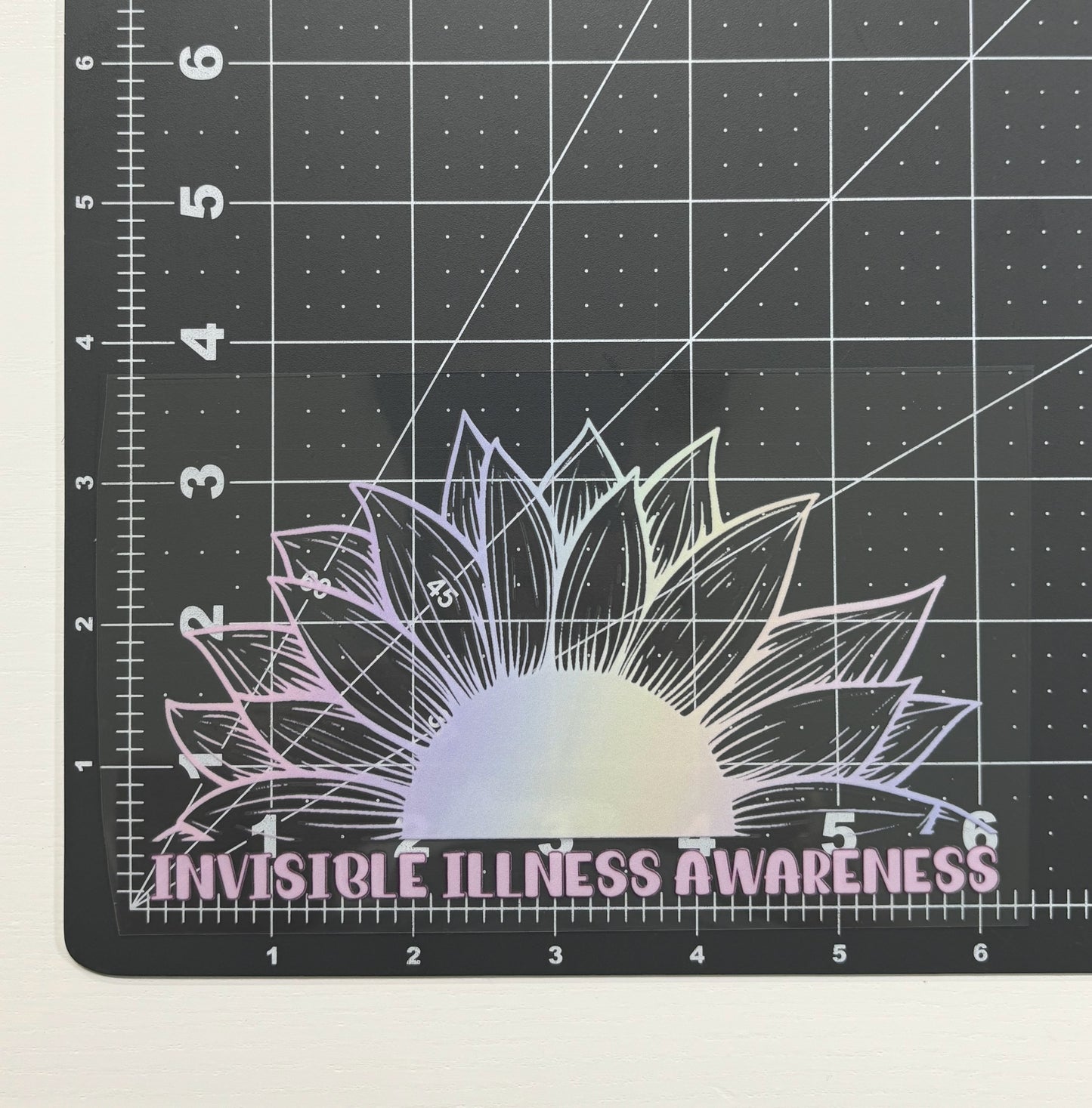 Invisible Illness Awareness Sunflower Car Decal