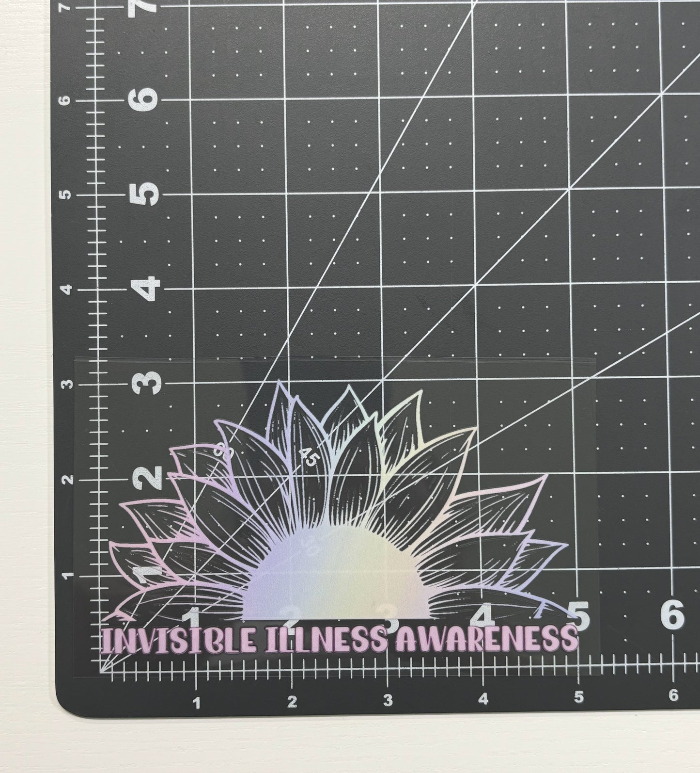 Invisible Illness Awareness Sunflower Car Decal