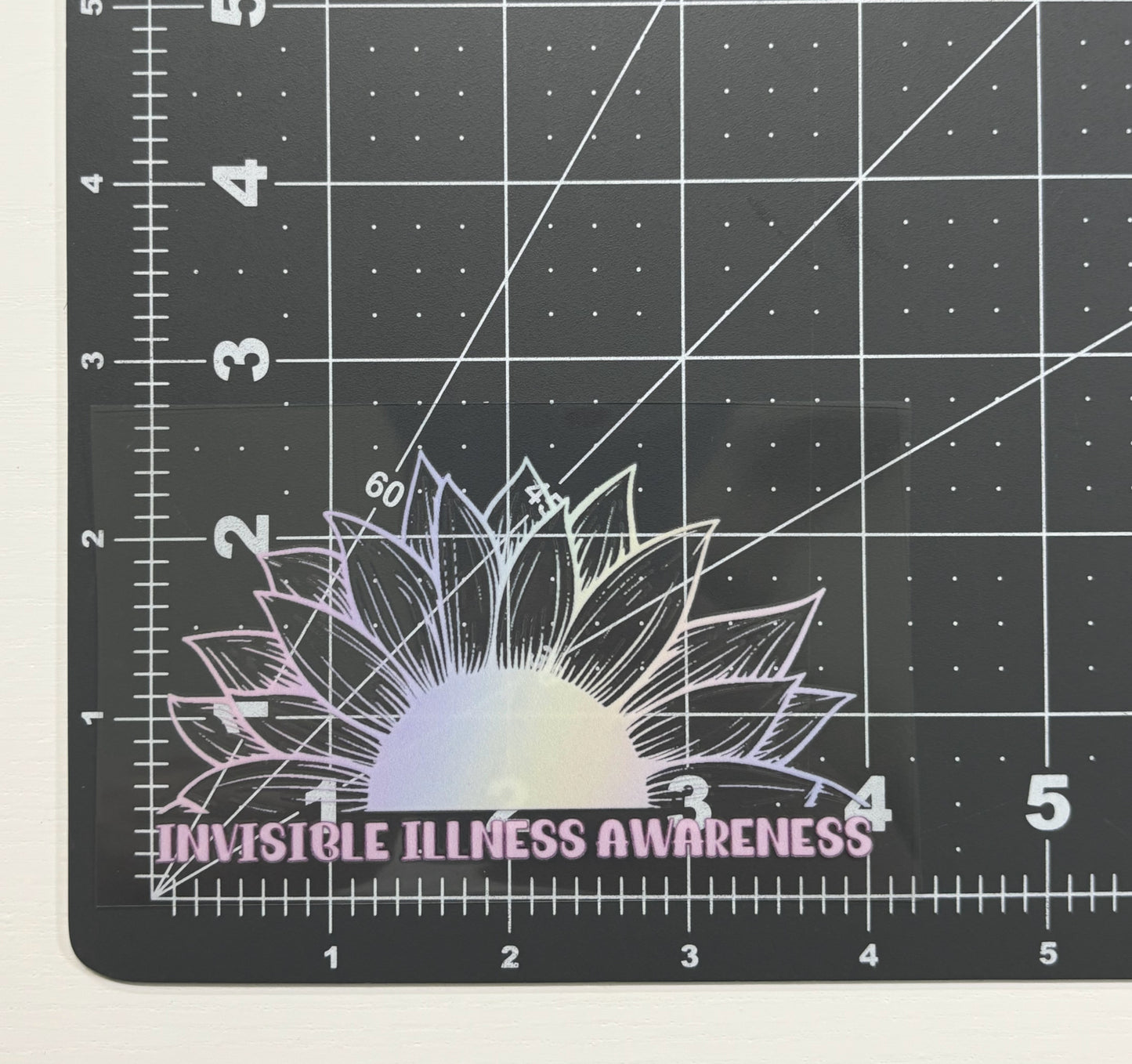 Invisible Illness Awareness Sunflower Car Decal