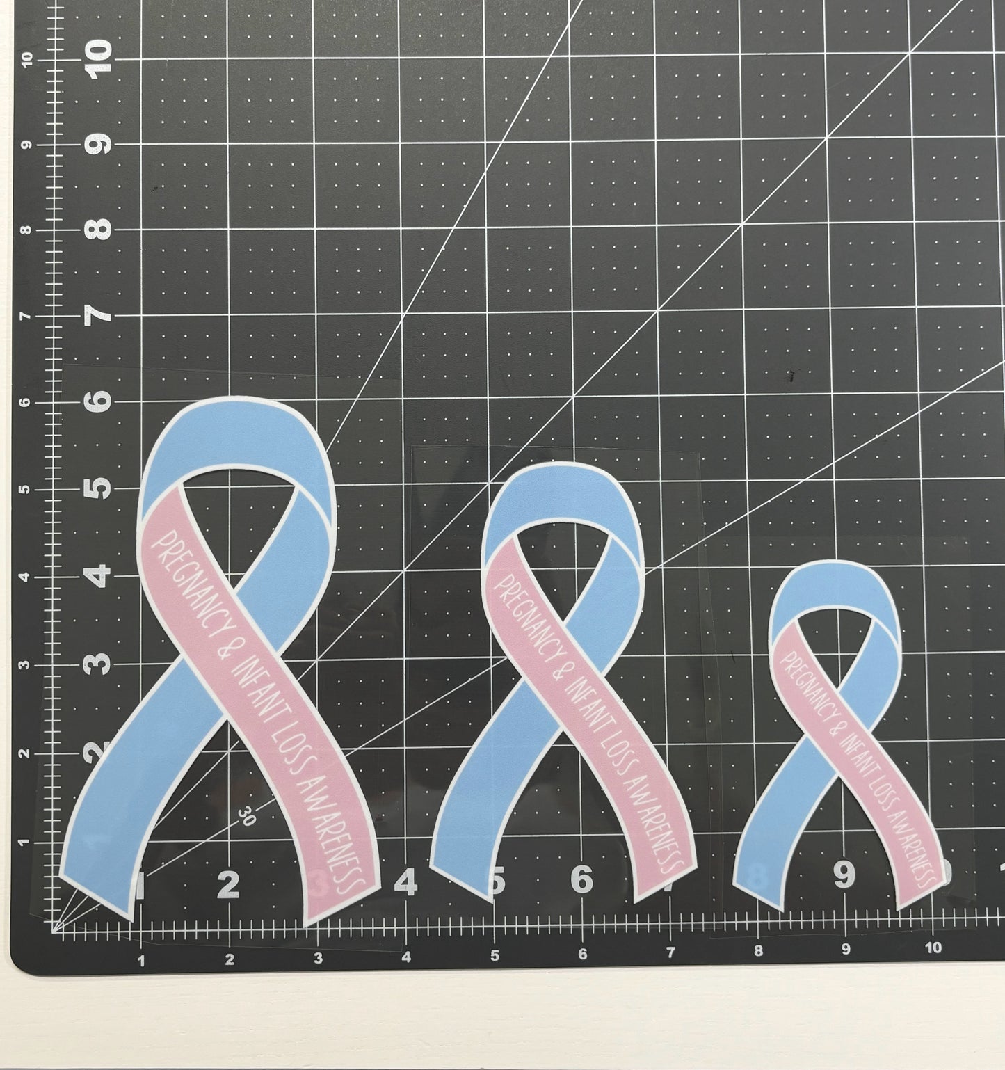 Pregnancy & Infant Loss Awareness Ribbon Car Decal