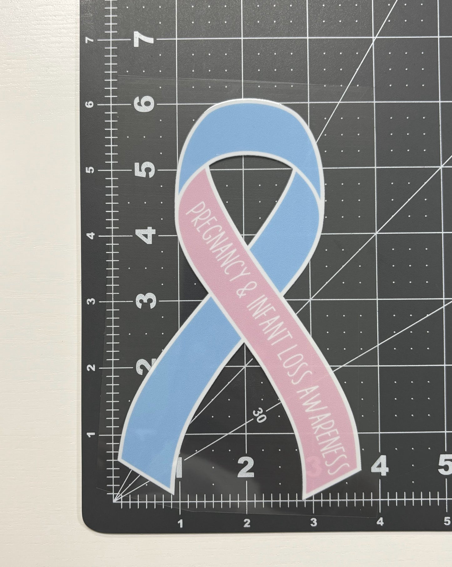 Pregnancy & Infant Loss Awareness Ribbon Car Decal