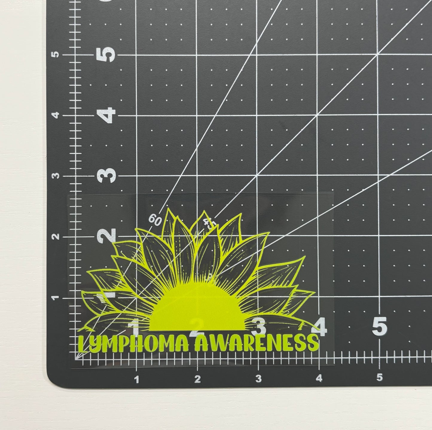 Lymphoma Awareness Sunflower Car Decal