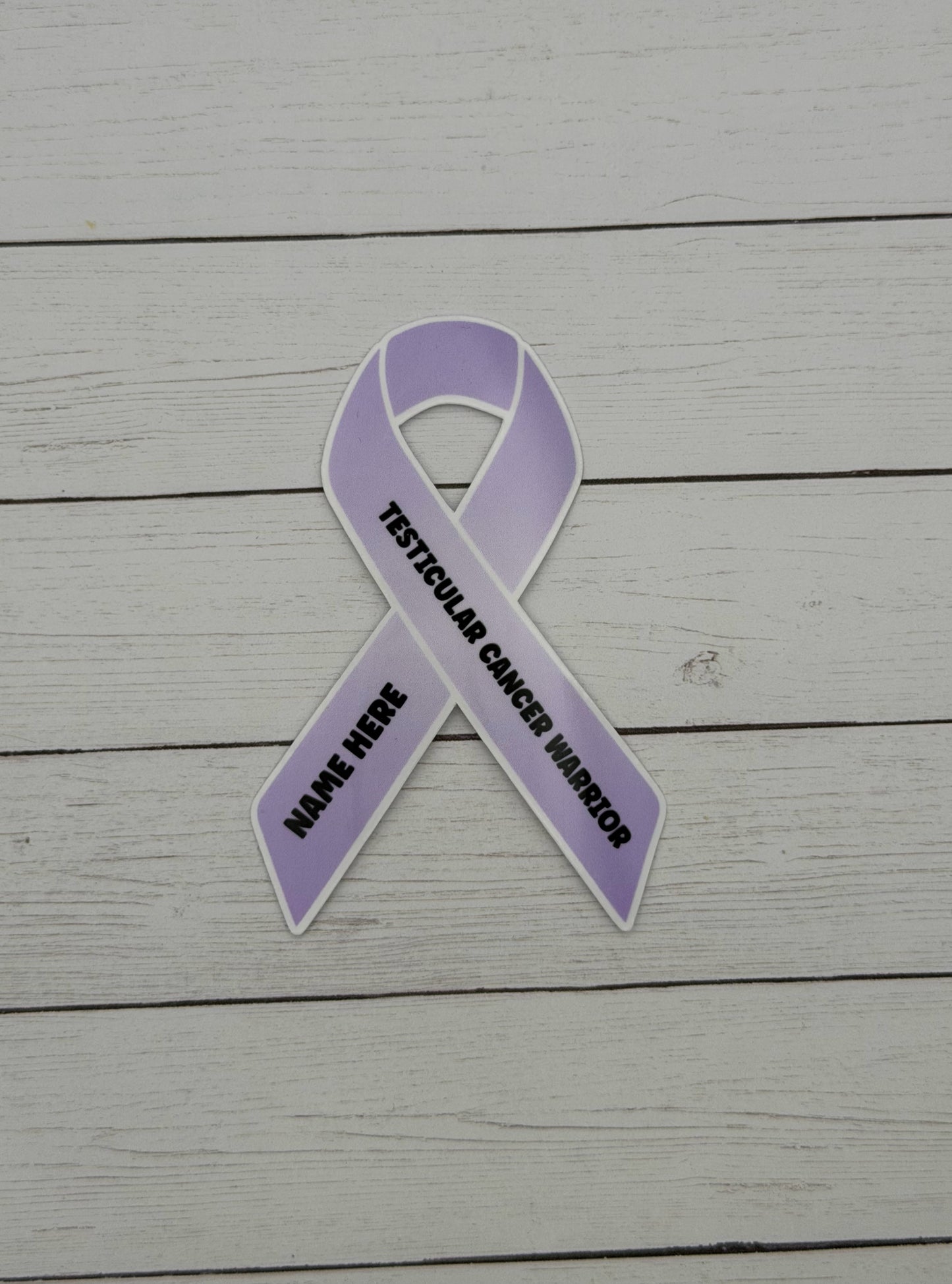 Testicular Cancer Warrior Custom Ribbon Sticker
