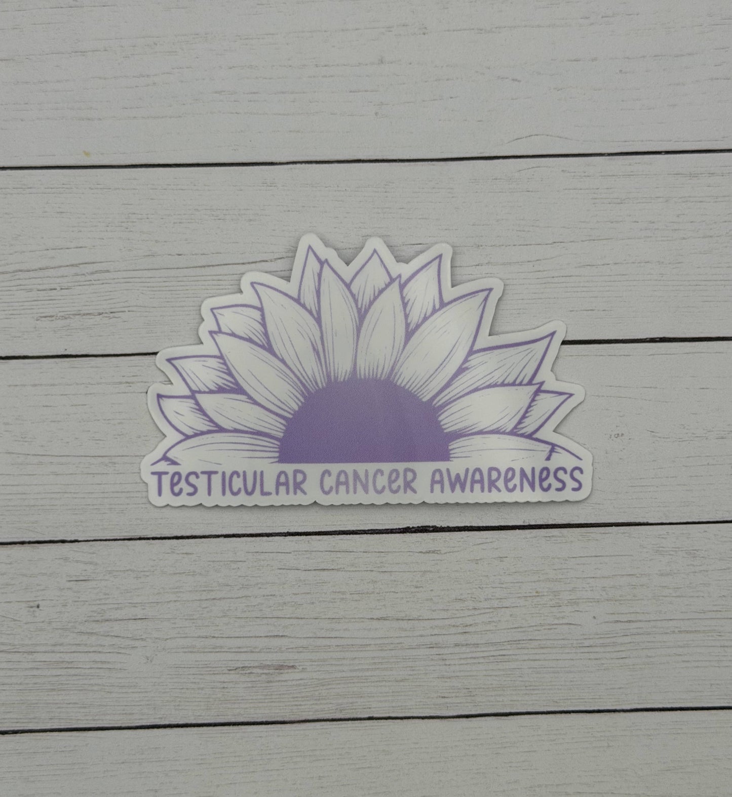 Testicular Cancer Awareness Sunflower Sticker