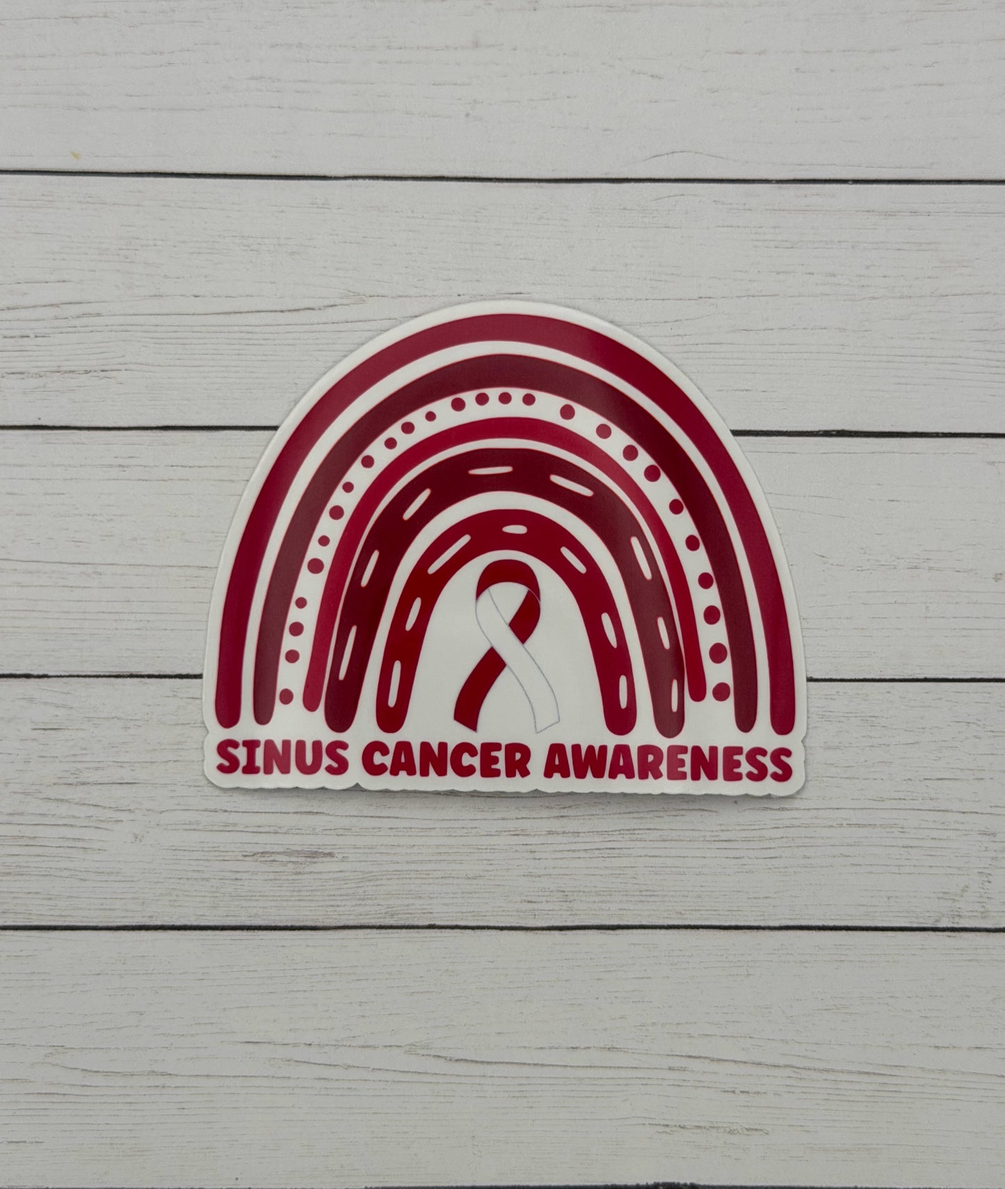 Sinus Cancer Awareness Rainbow Sticker