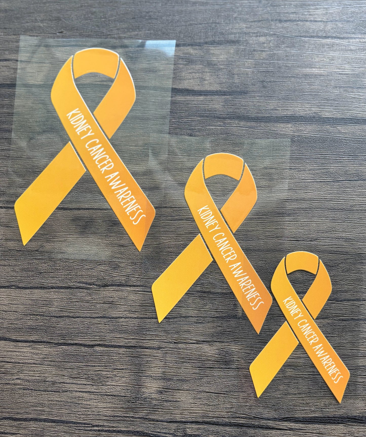 Kidney Cancer Awareness Ribbon Car Decal