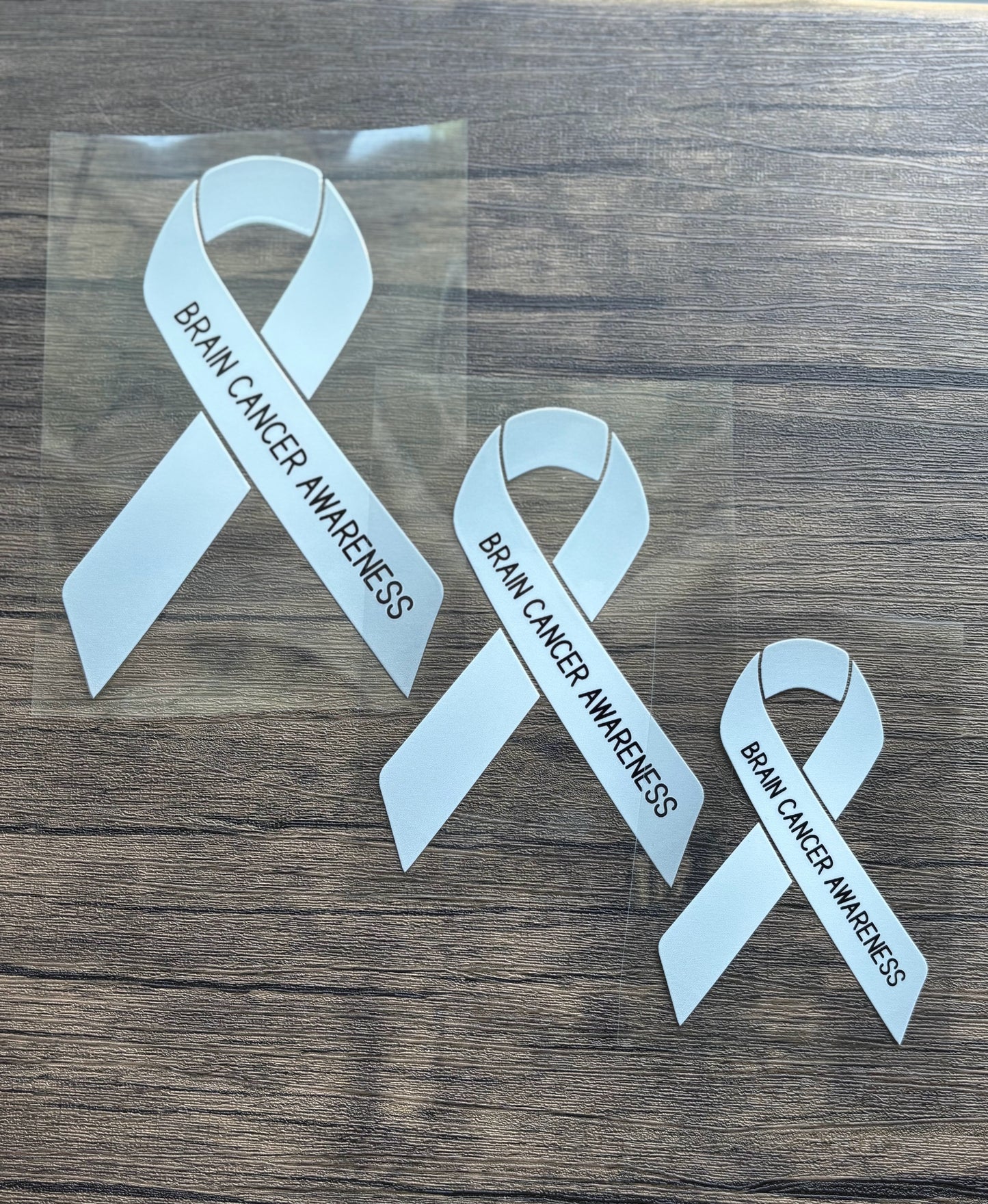 Brain Cancer Awareness Ribbon Car Decal
