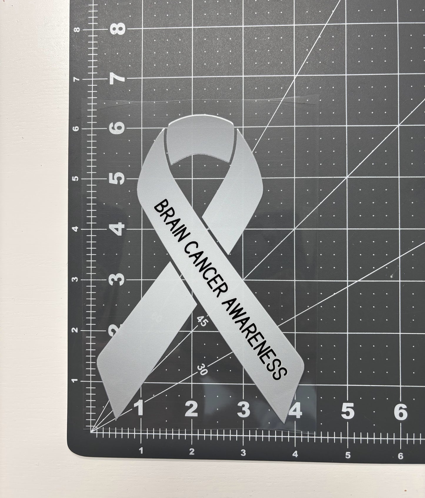 Brain Cancer Awareness Ribbon Car Decal