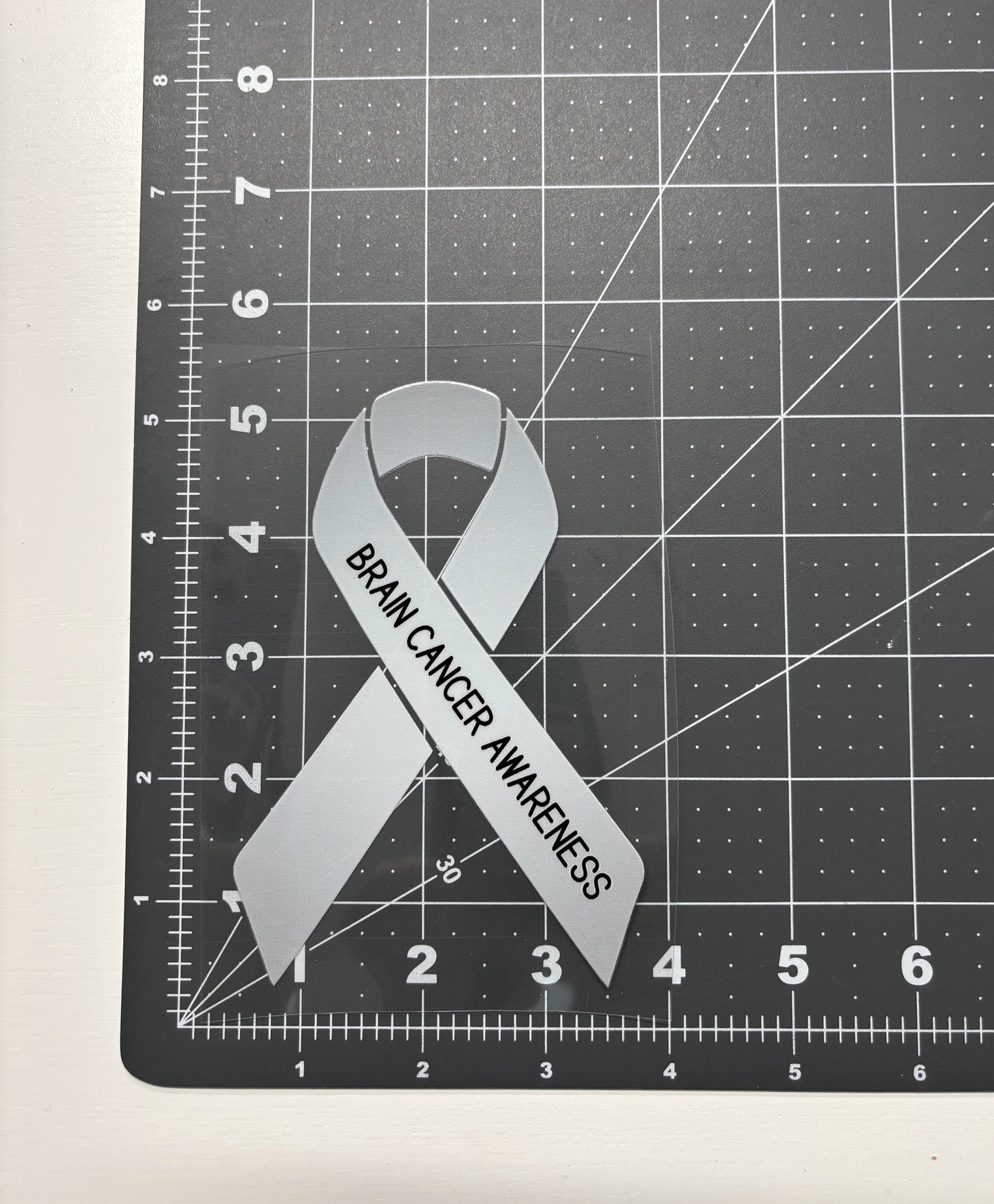 Brain Cancer Awareness Ribbon Car Decal
