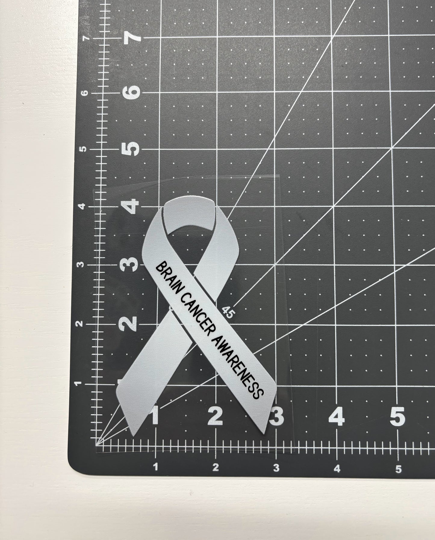 Brain Cancer Awareness Ribbon Car Decal
