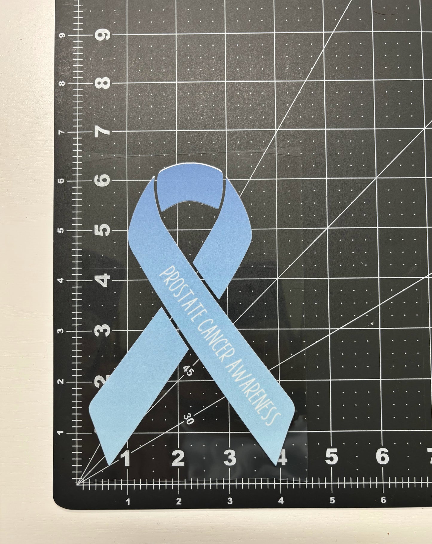 Prostate Cancer Awareness Ribbon Car Decal