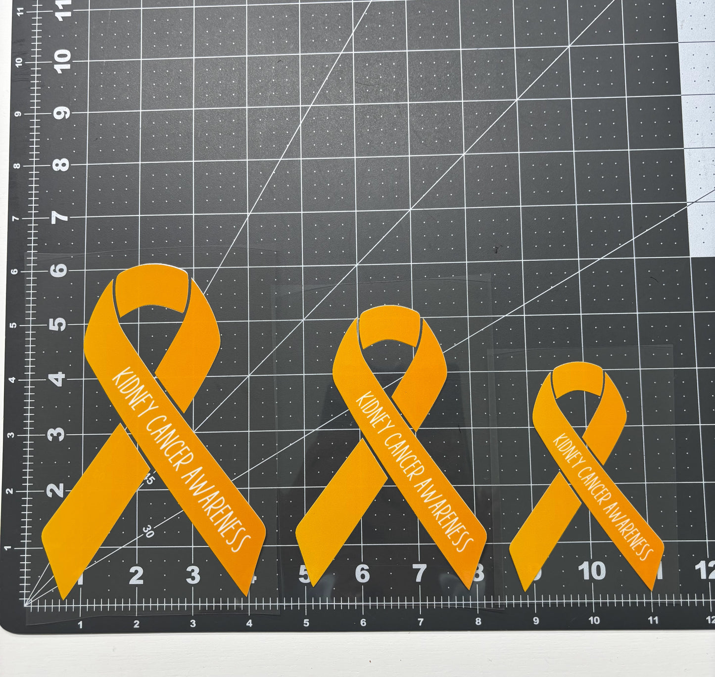 Kidney Cancer Awareness Ribbon Car Decal