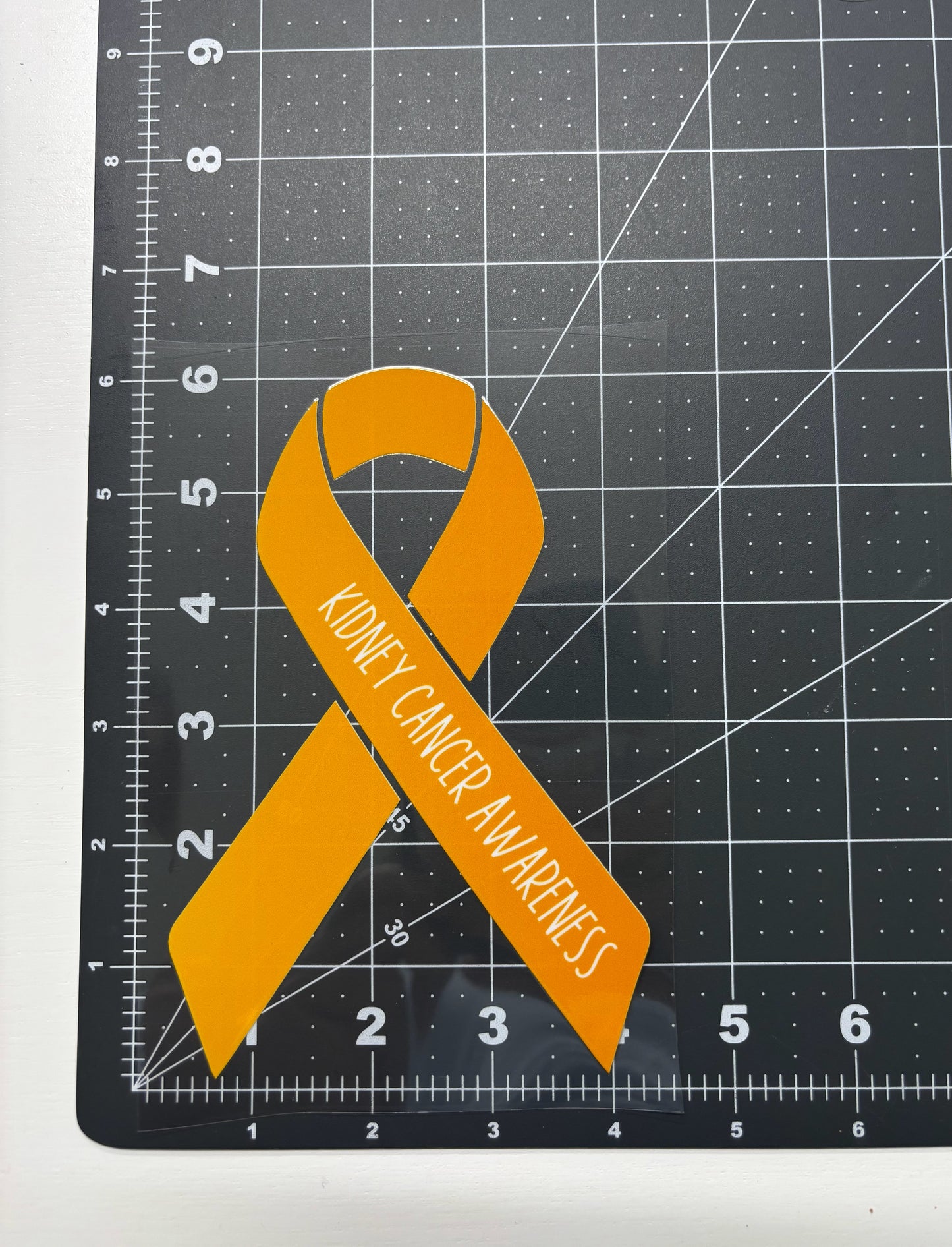 Kidney Cancer Awareness Ribbon Car Decal