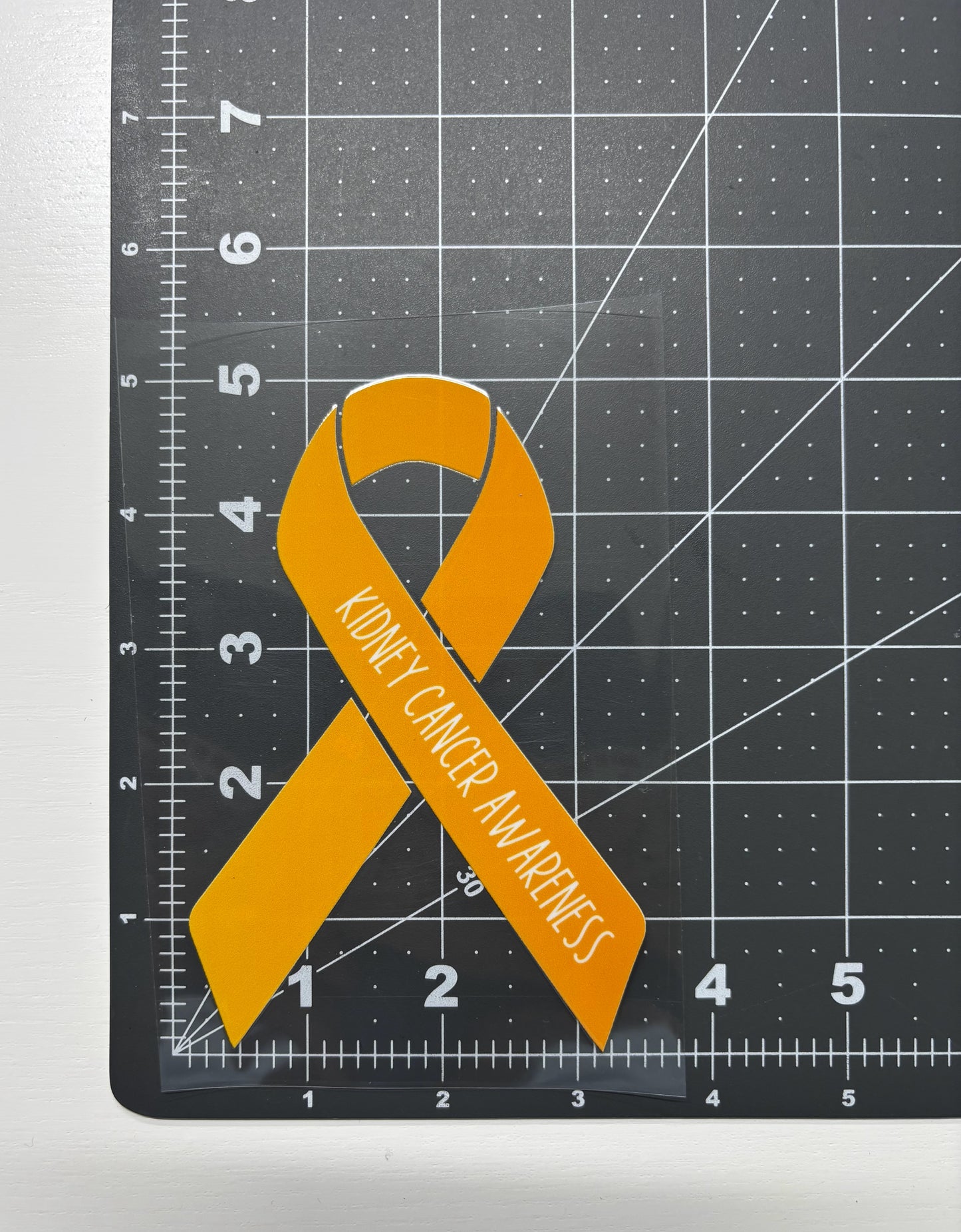 Kidney Cancer Awareness Ribbon Car Decal