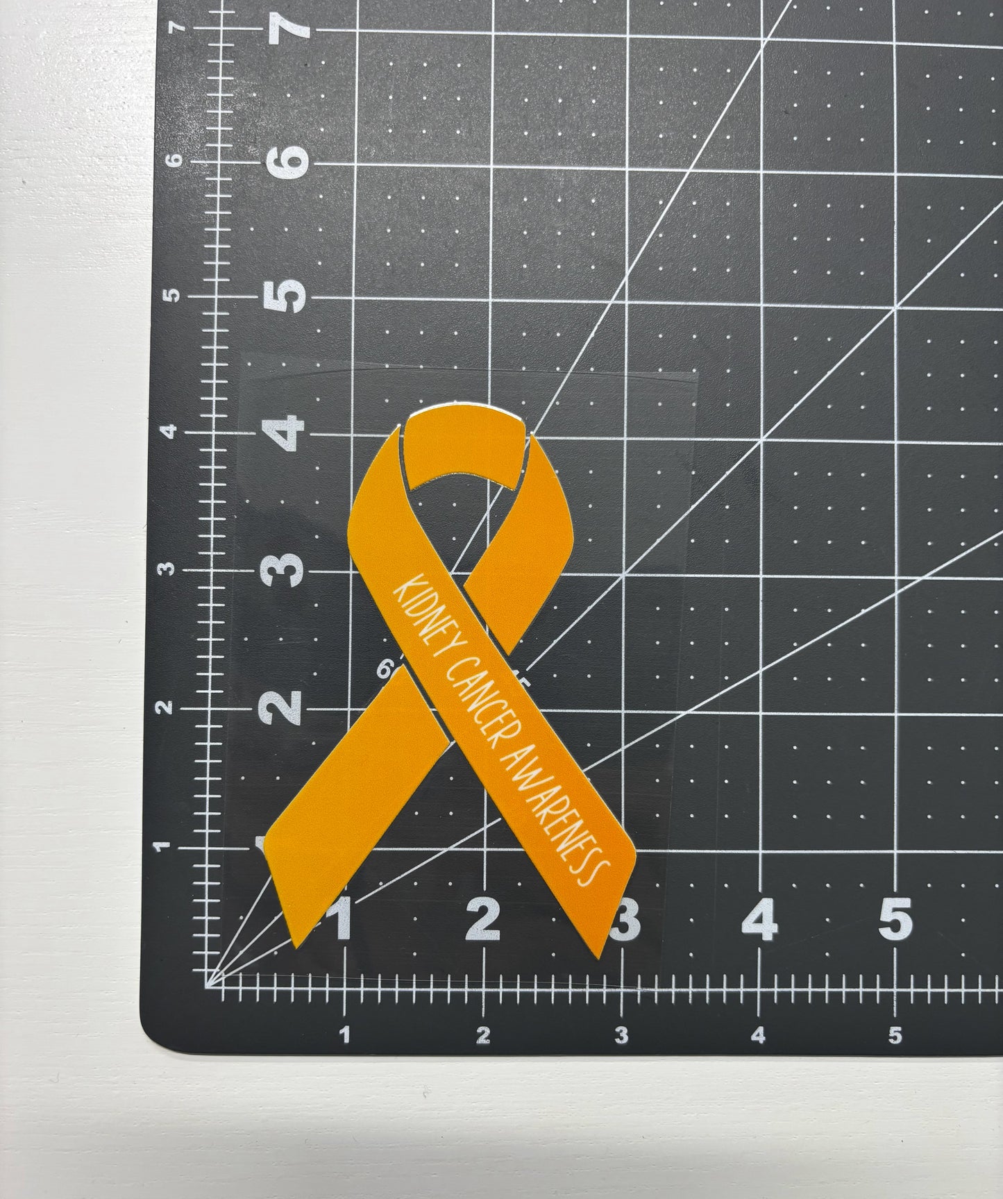 Kidney Cancer Awareness Ribbon Car Decal