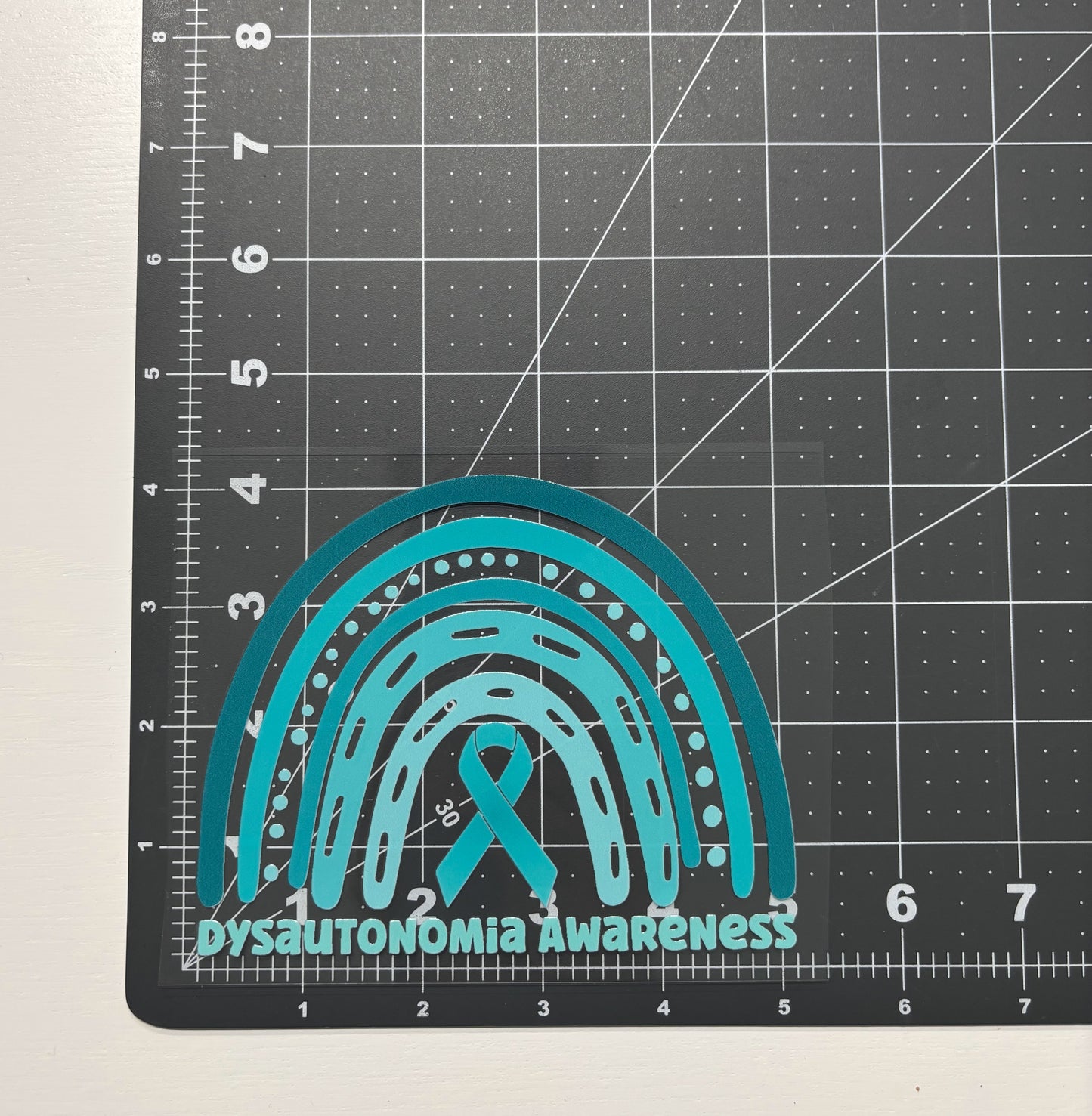 Dysautonomia Awareness Rainbow Car Decal