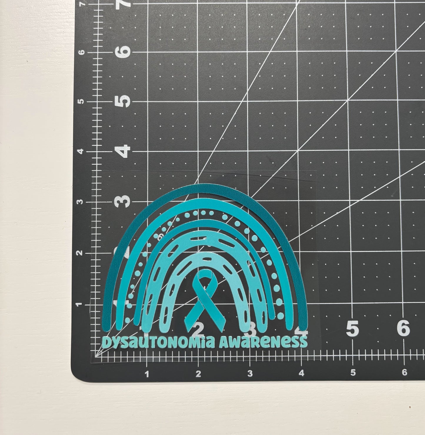 Dysautonomia Awareness Rainbow Car Decal
