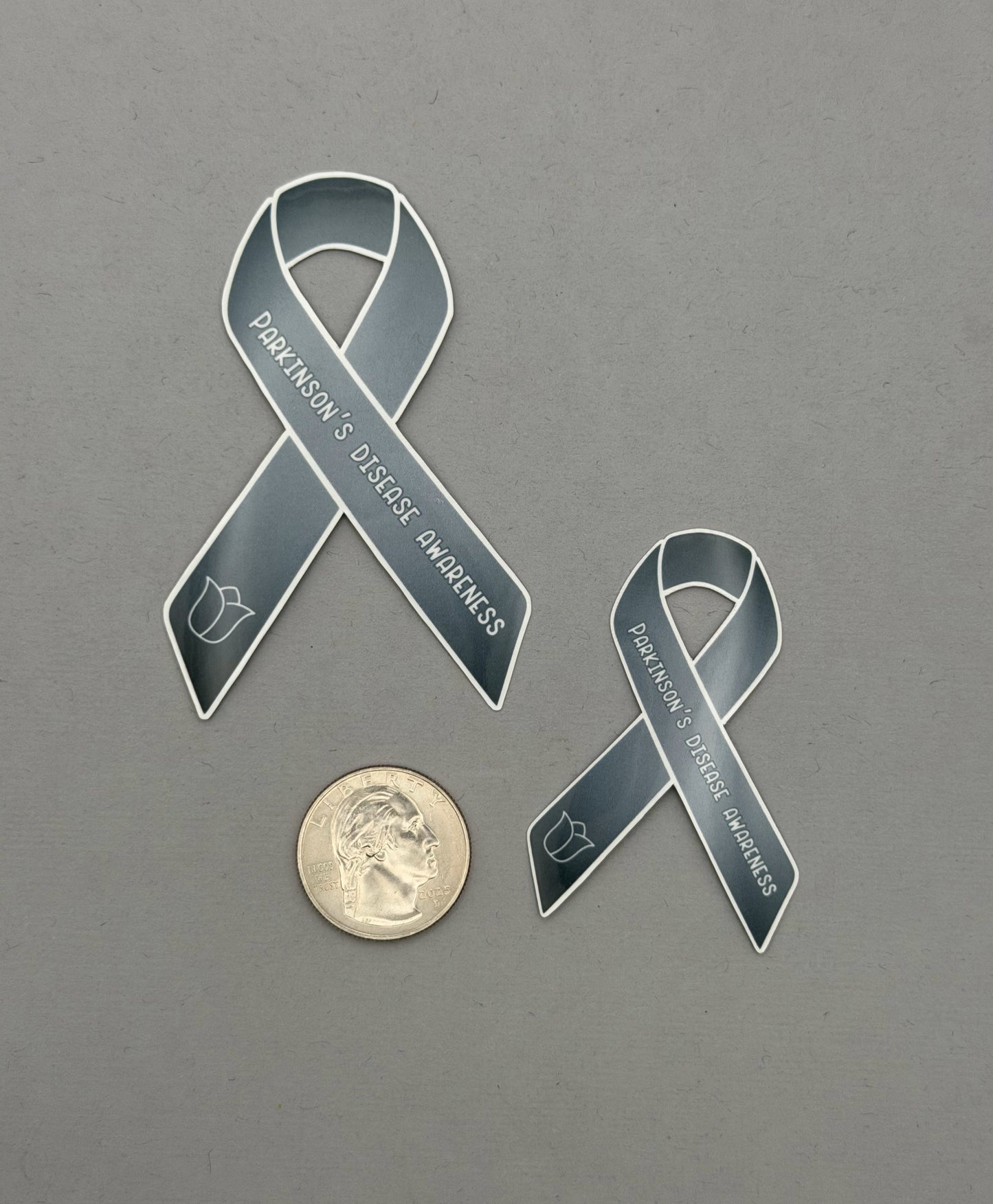 Parkinson's Disease Awareness Ribbon Sticker or Magnet