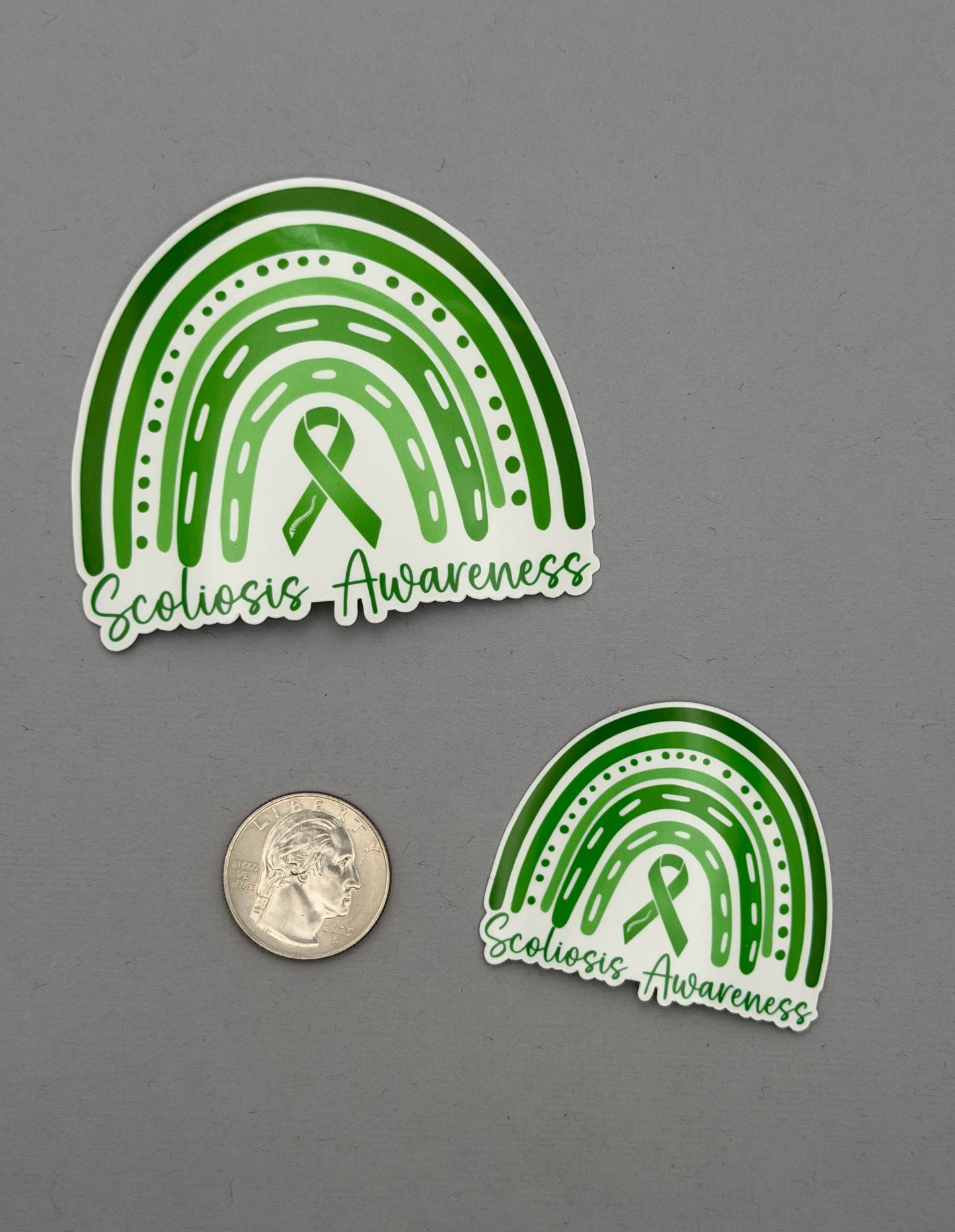 Scoliosis Awareness Rainbow Sticker or Magnet