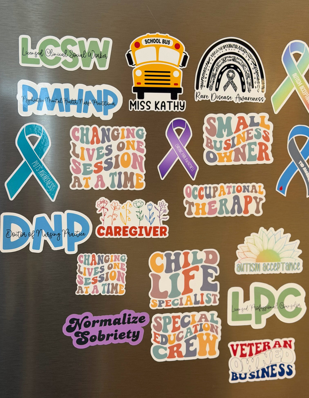 ADHD Awareness Custom Ribbon Sticker or Magnet