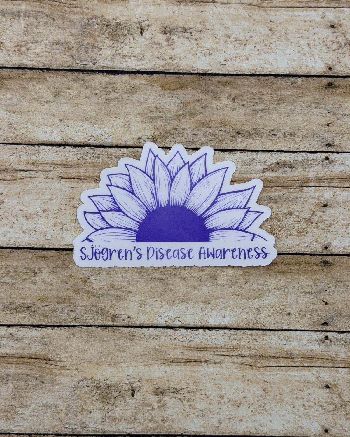 Sjogren's Disease Awareness Sunflower Sticker or Magnet