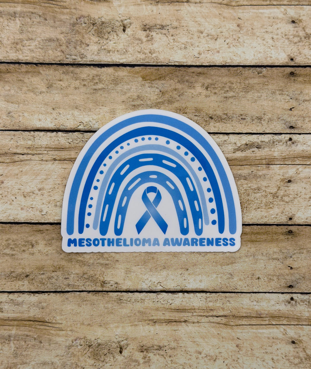 Mesothelioma Awareness Rainbow Sticker or Magnet