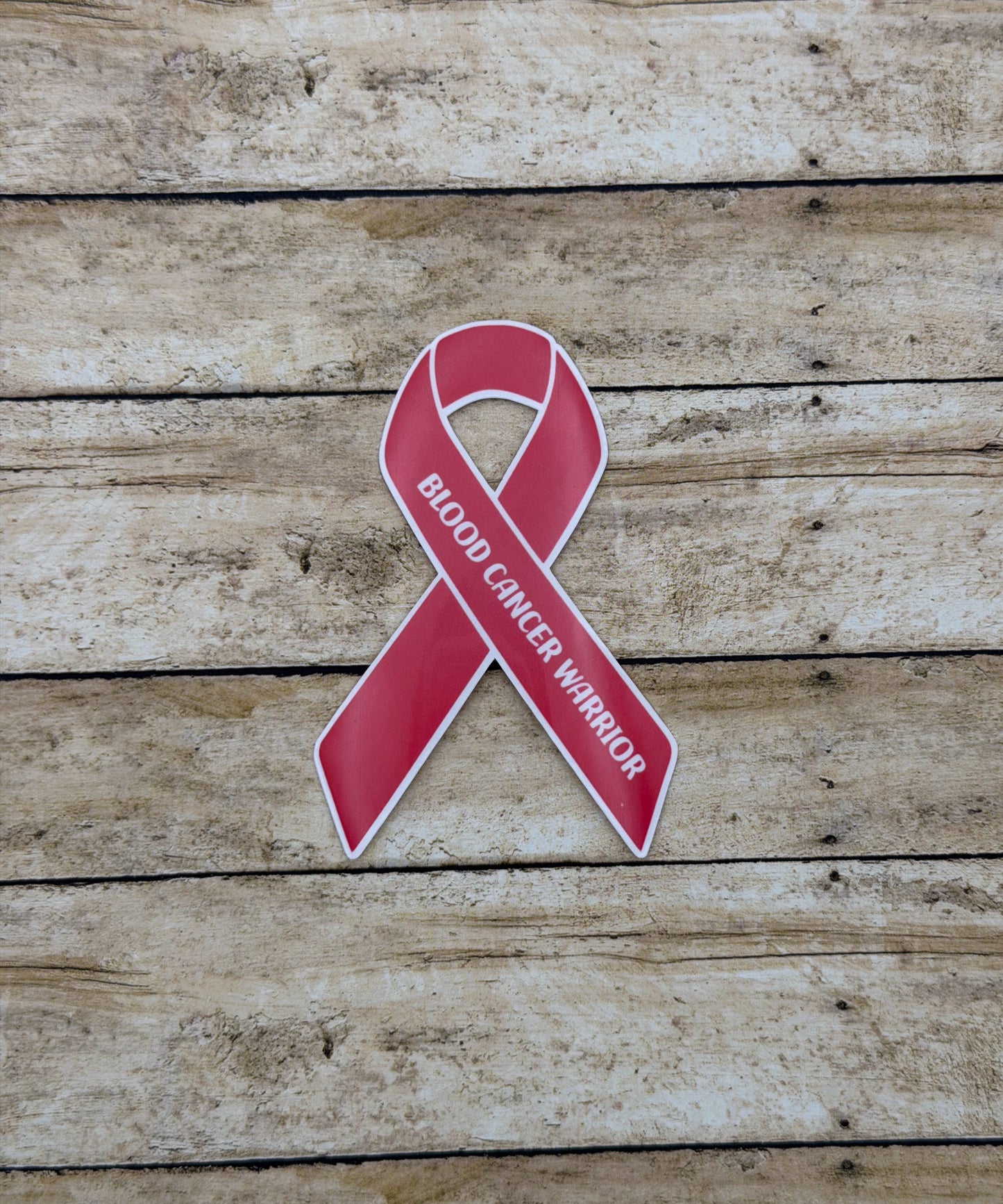 Blood Cancer Warrior Ribbon Sticker or Magnet