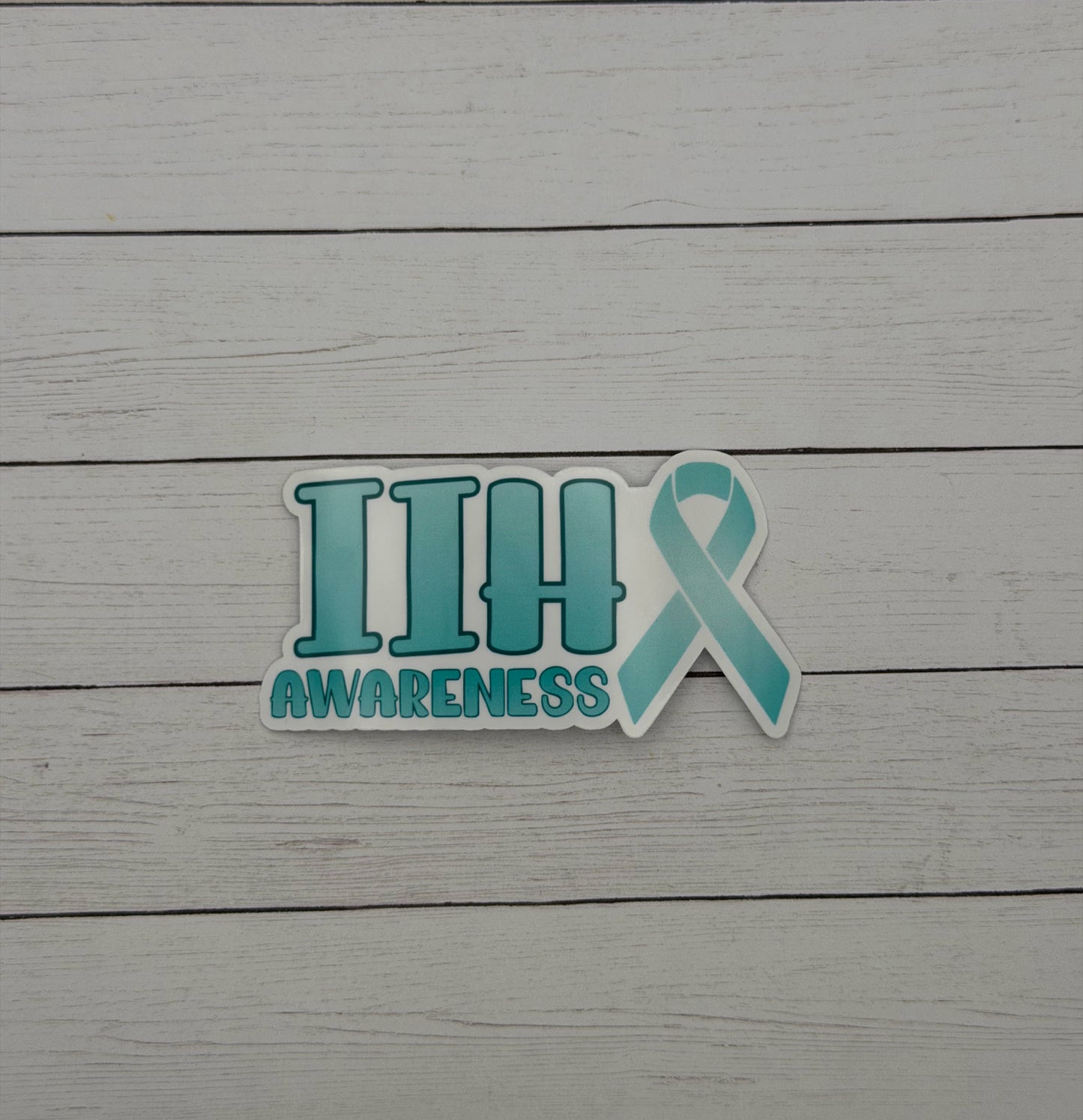IIH Awareness with Ribbon Sticker or Magnet | Idiopathic Intracranial Hypertension