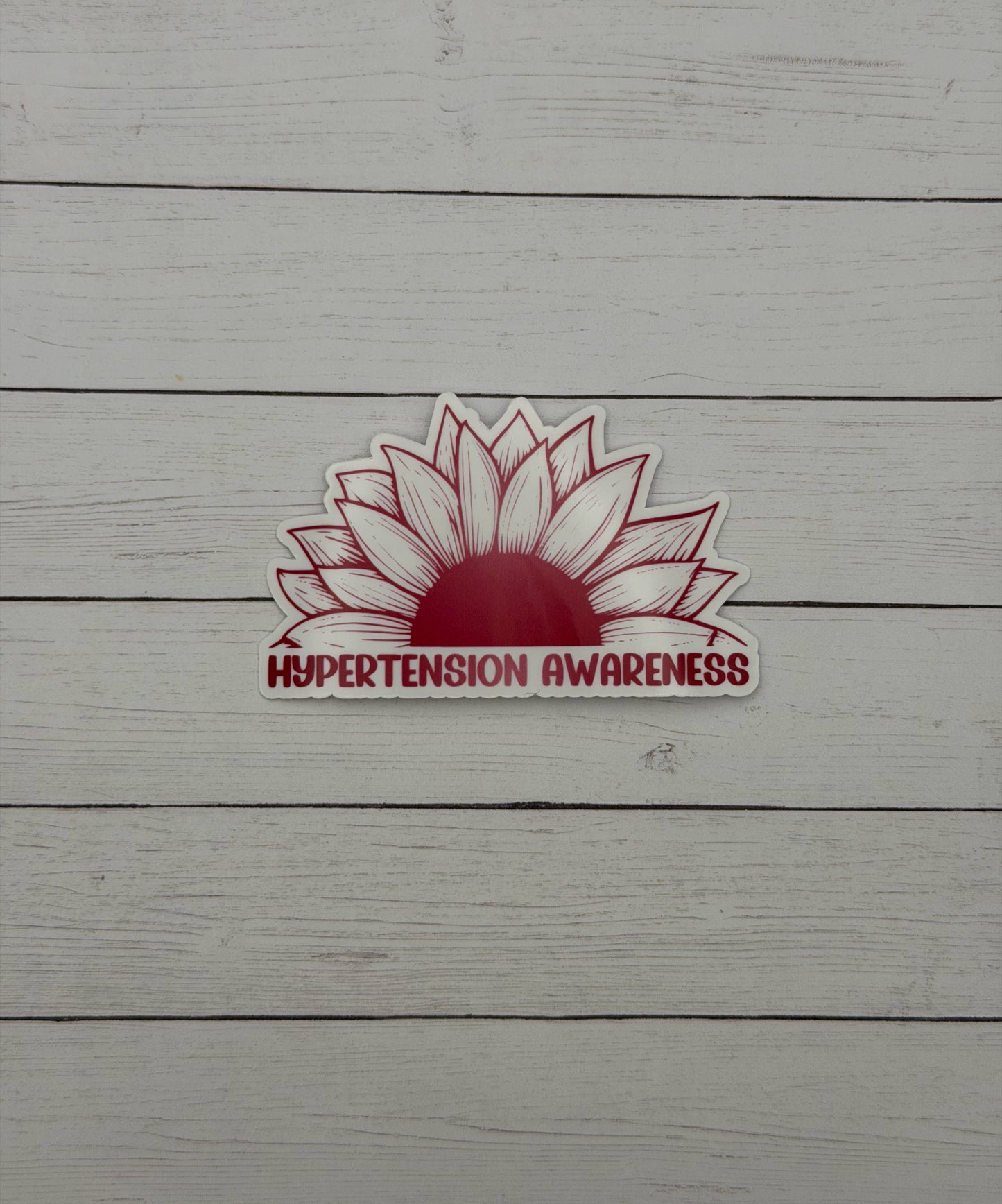 Hypertension Awareness Sunflower Sticker or Magnet
