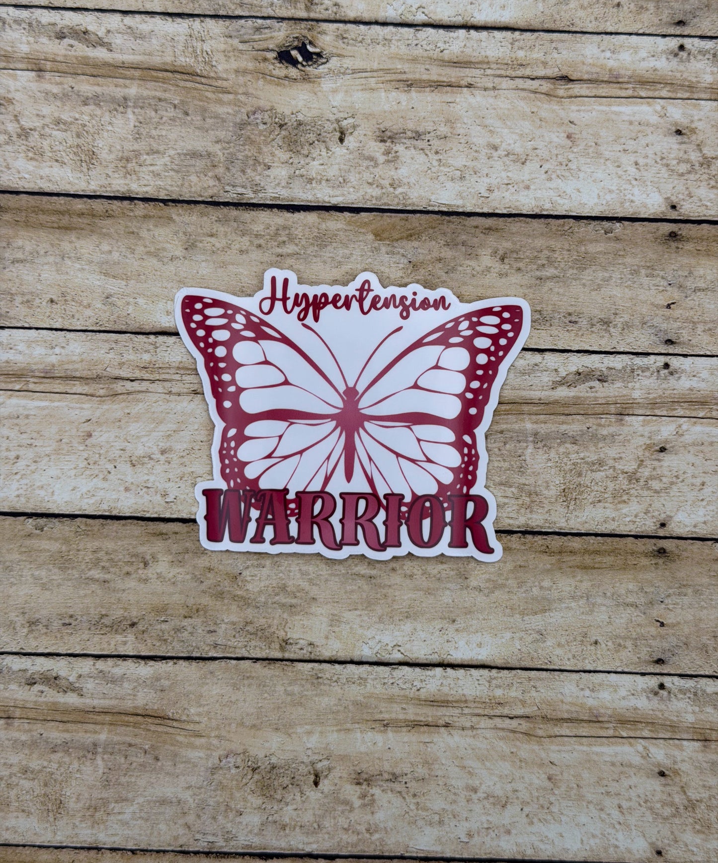 Hypertension Warrior Butterfly Sticker or Magnet