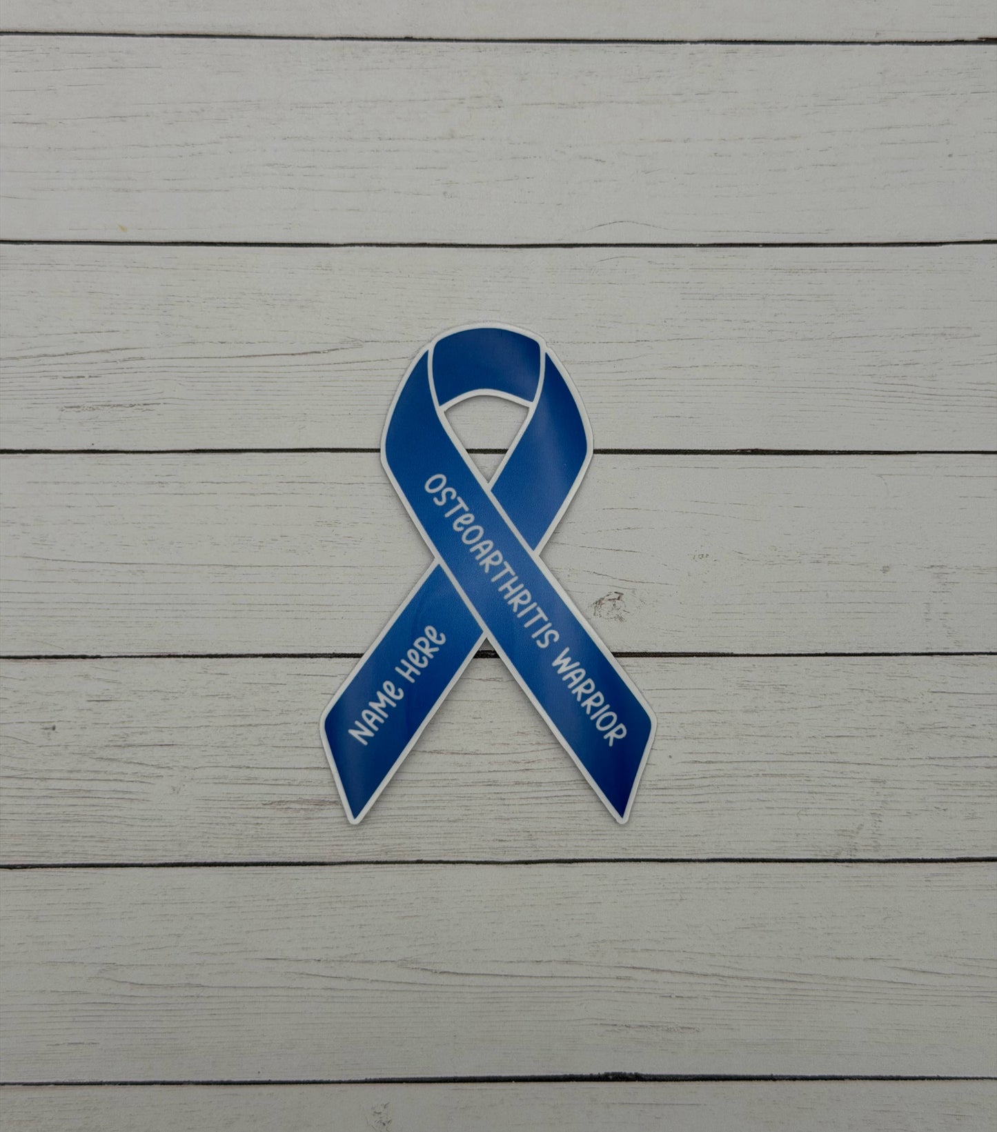 Osteoarthritis Warrior Custom Ribbon Sticker or Magnet