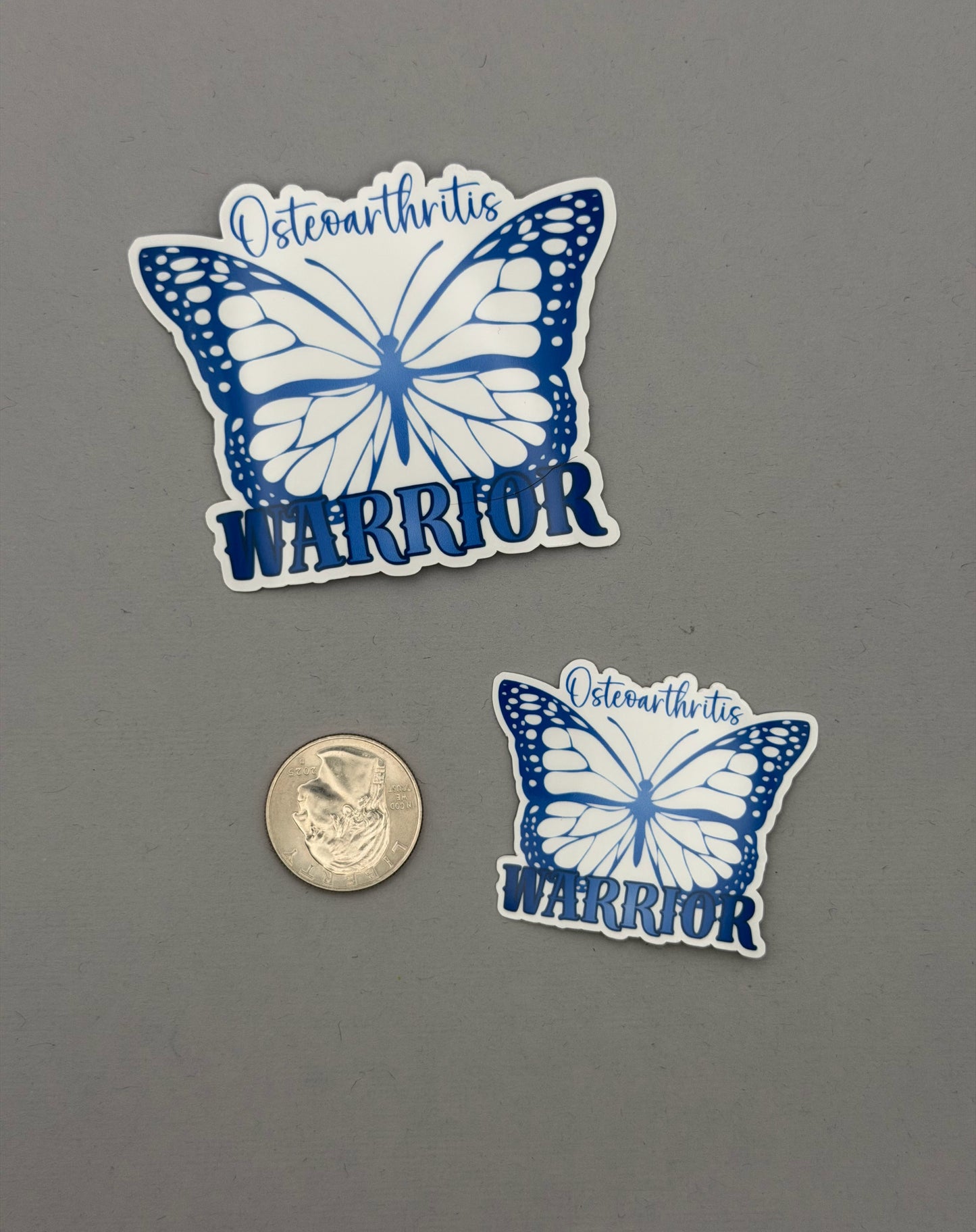 Osteoarthritis Warrior Butterfly Sticker or Magnet