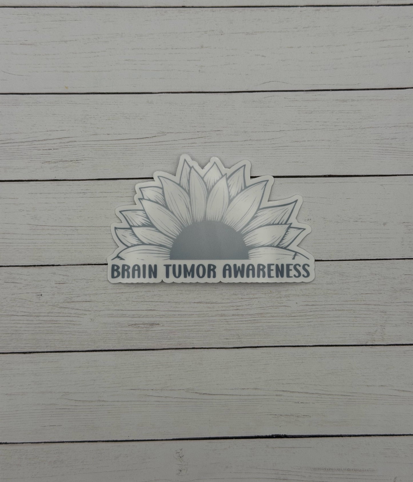 Brain Tumor Awareness Sunflower Sticker or Magnet