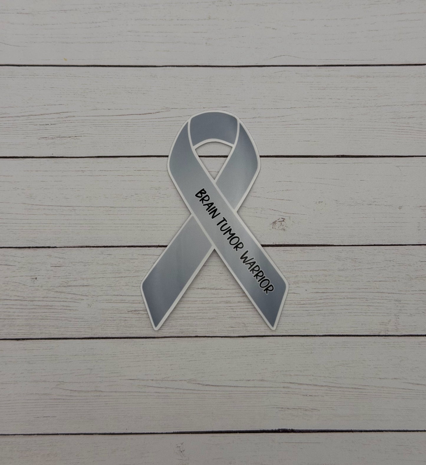 Brain Tumor Warrior Ribbon Sticker or Magnet
