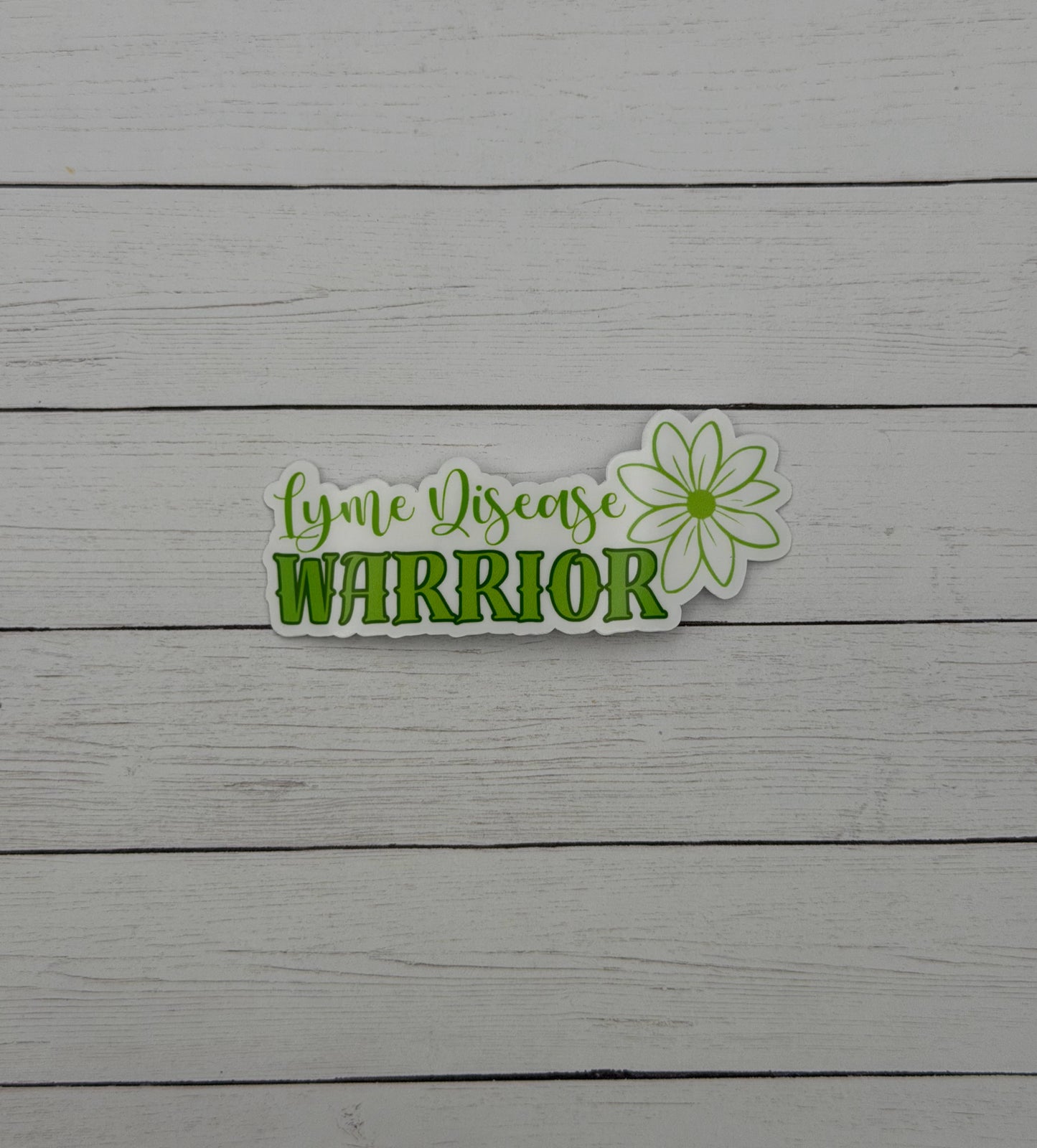 Lyme Disease Warrior Flower Sticker or Magnet