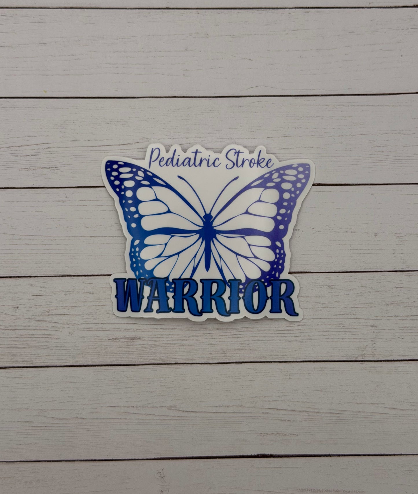 Pediatric Stroke Warrior Butterfly Sticker or Magnet