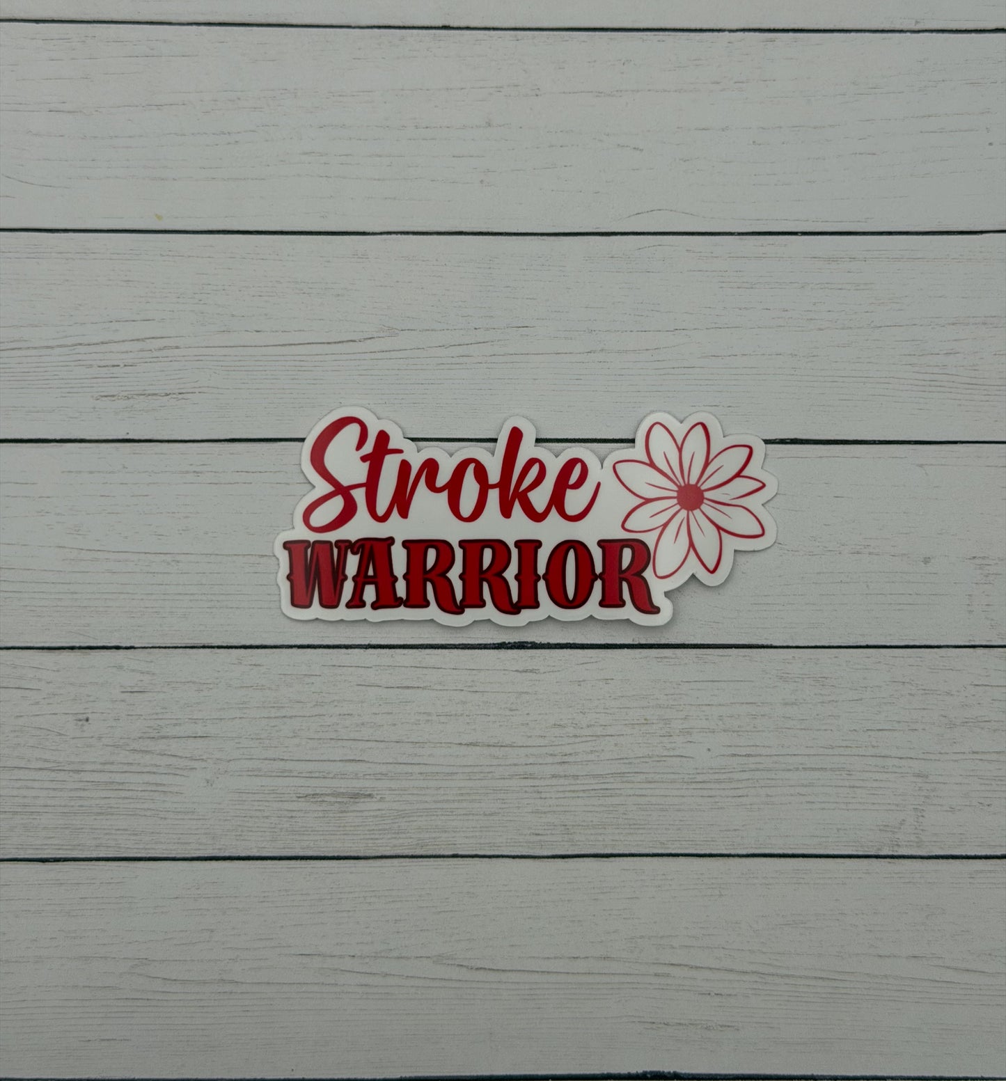Stroke Warrior Flower Sticker or Magnet