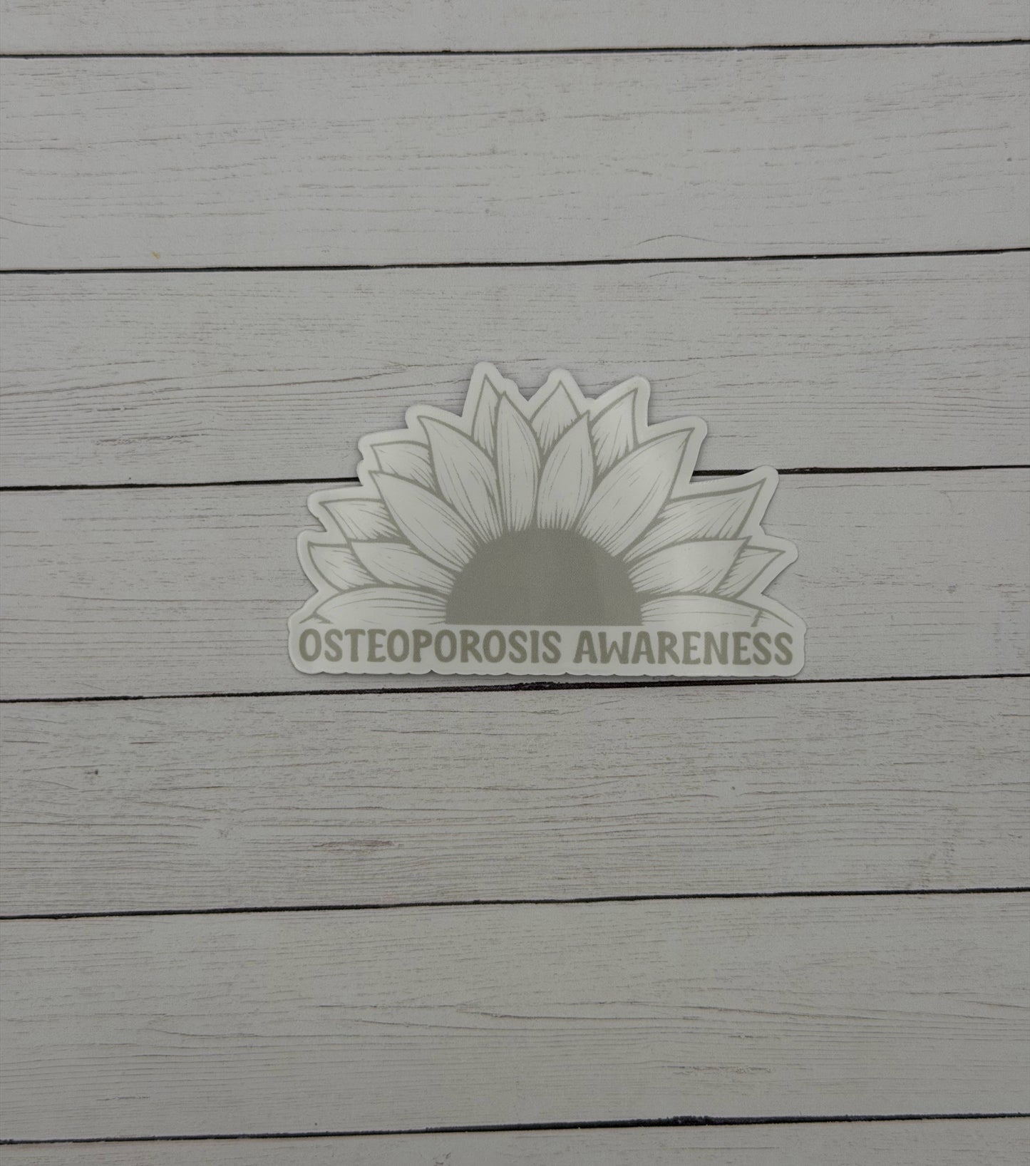 Osteoporosis Awareness Sunflower Sticker or Magnet