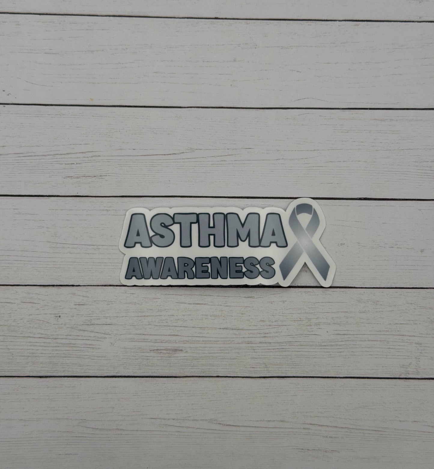 Asthma Awareness with Ribbon Sticker or Magnet