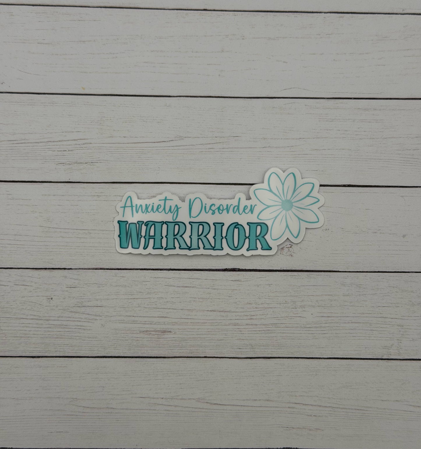 Anxiety Disorder Warrior Flower Sticker or Magnet