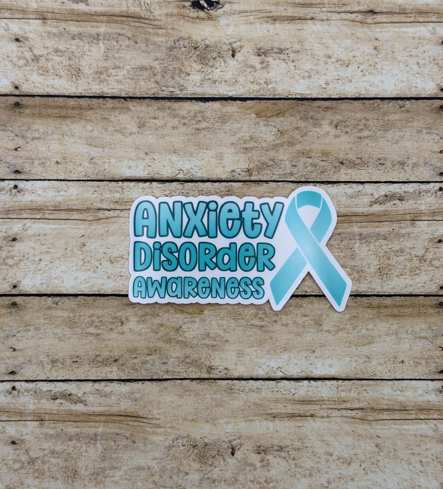Anxiety Disorder Awareness with Ribbon Sticker or Magnet