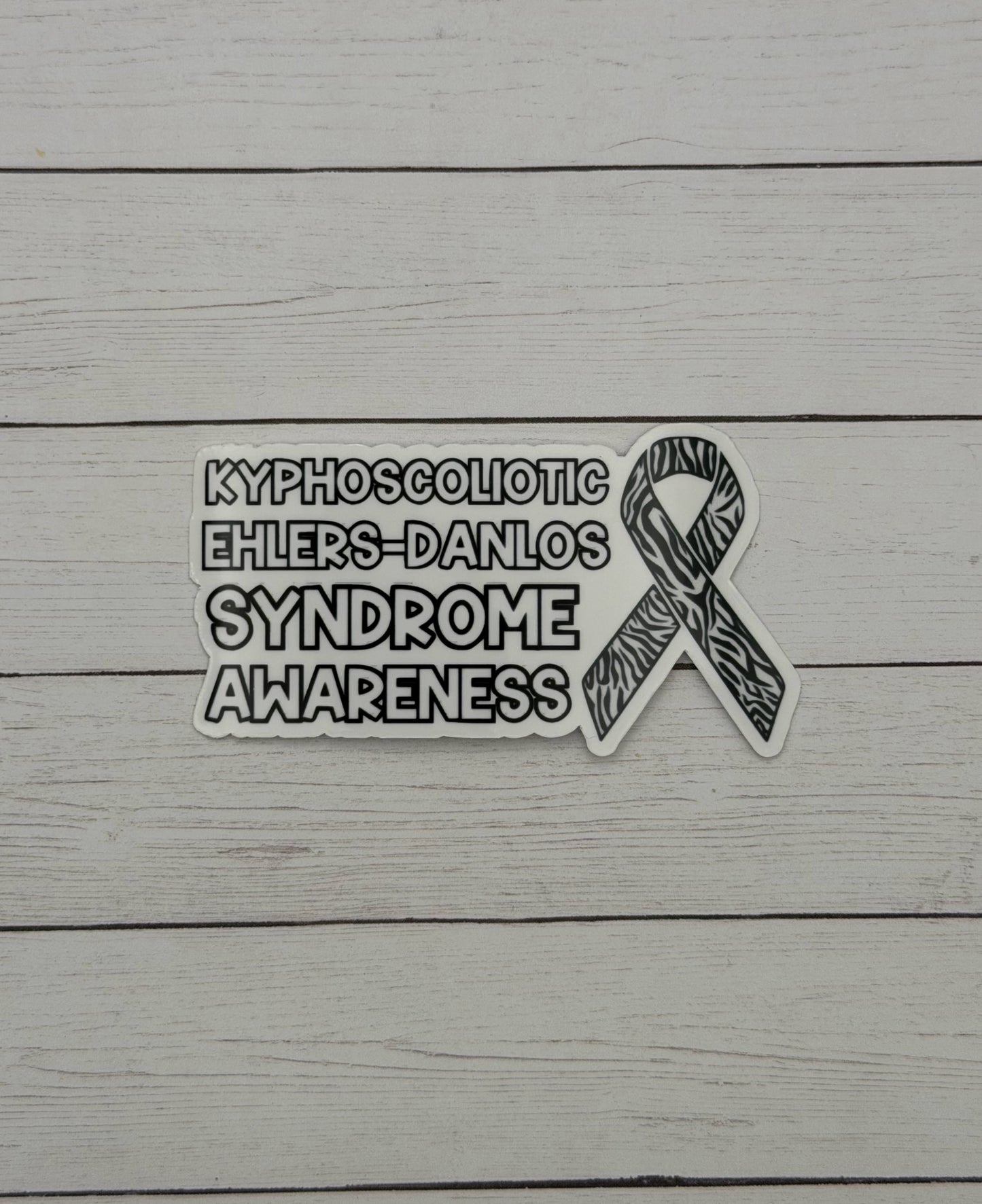 kEDS Awareness with Ribbon Sticker or Magnet | kyphoscoliotic Ehlers-Danlos Syndrome