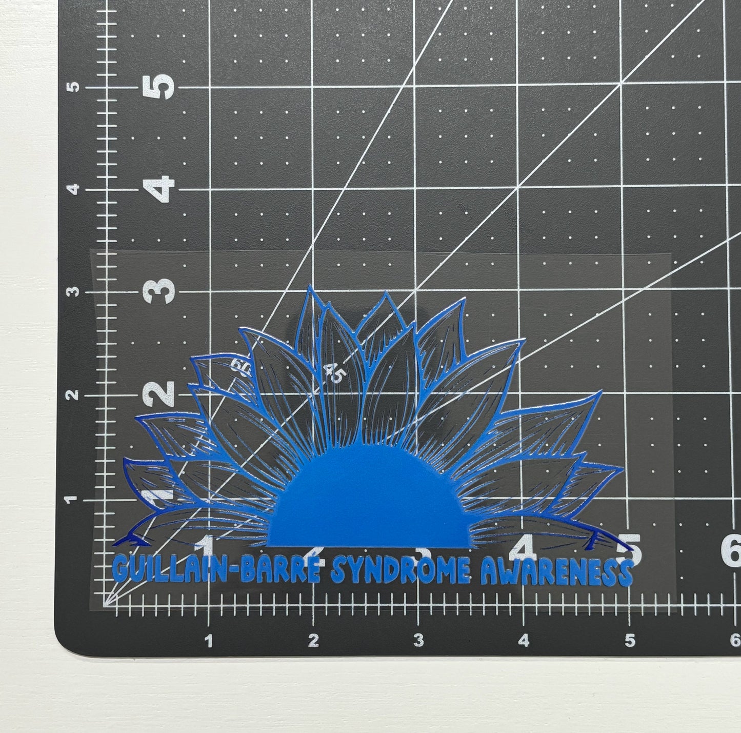 Guillain-Barre Syndrome Awareness Sunflower Car Decal