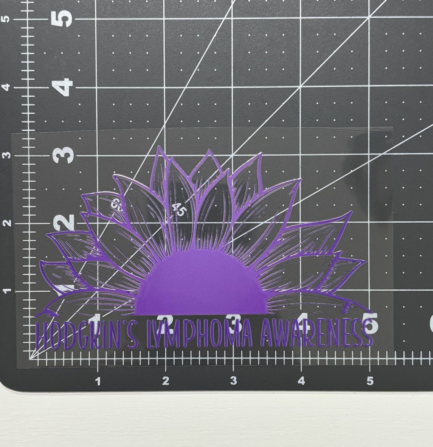 Hodgkin's Lymphoma Awareness Sunflower Car Decal