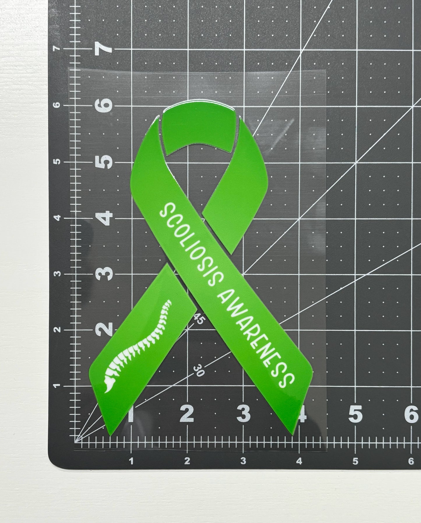Scoliosis Awareness Ribbon Car Decal