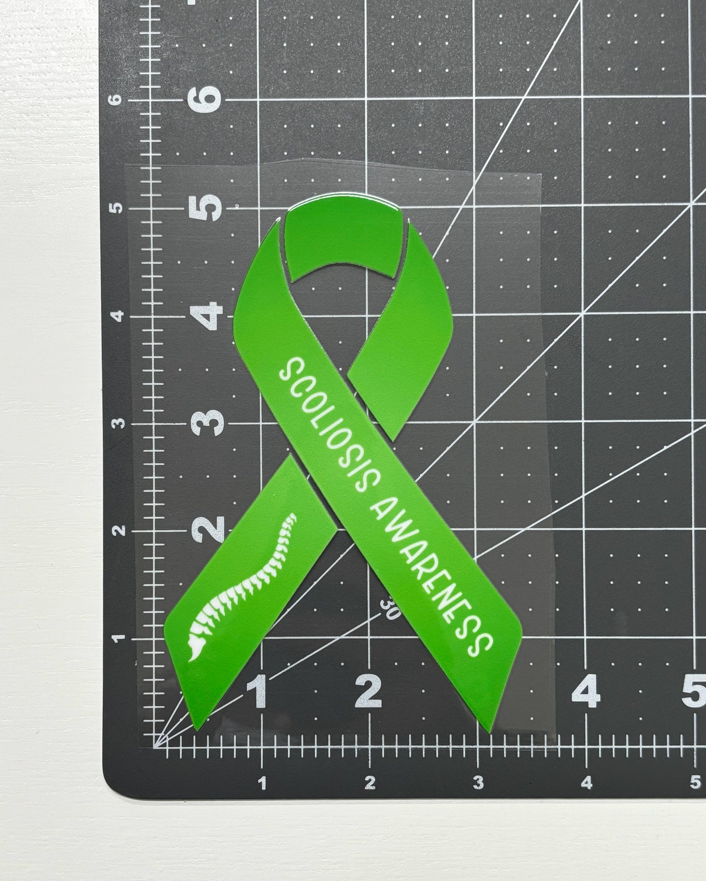 Scoliosis Awareness Ribbon Car Decal