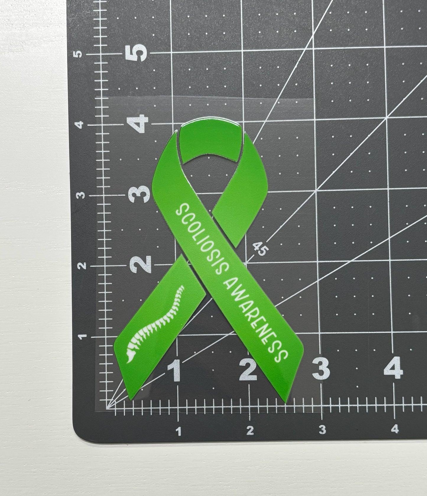 Scoliosis Awareness Ribbon Car Decal