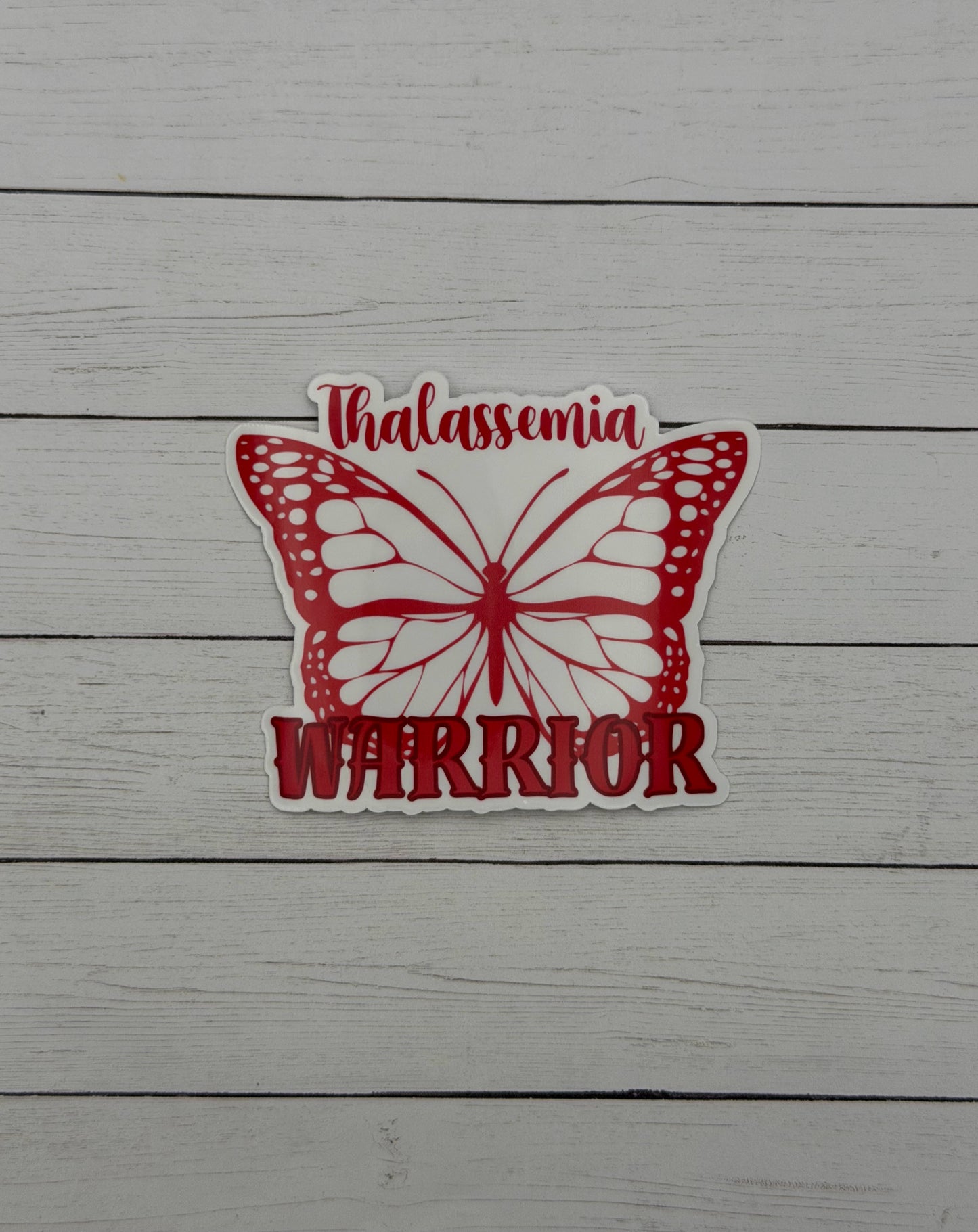 Thalassemia Warrior Butterfly Sticker or Magnet