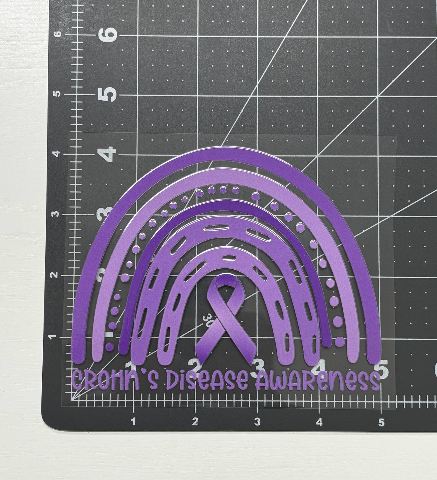 Crohn's Disease Awareness Rainbow Car Decal