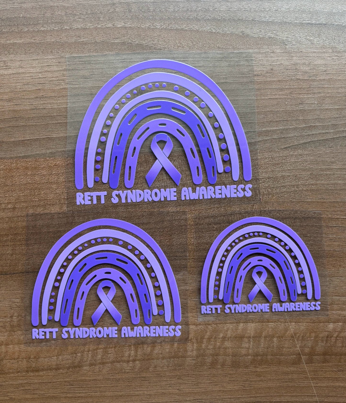 Rett Syndrome Awareness Rainbow Car Decal